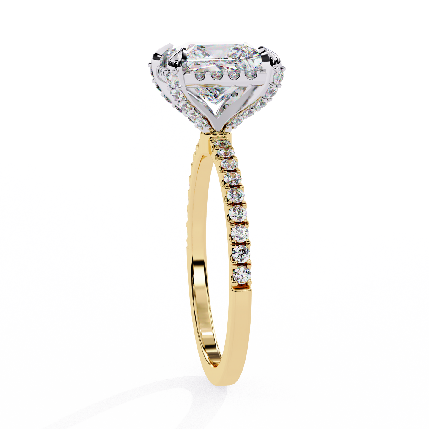 majestic halo lab grown diamond ring