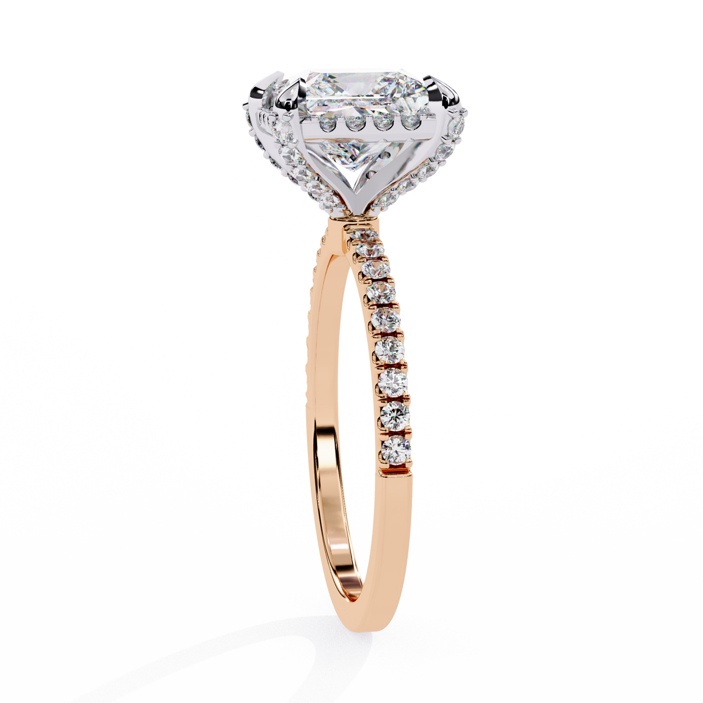 majestic halo lab grown diamond ring