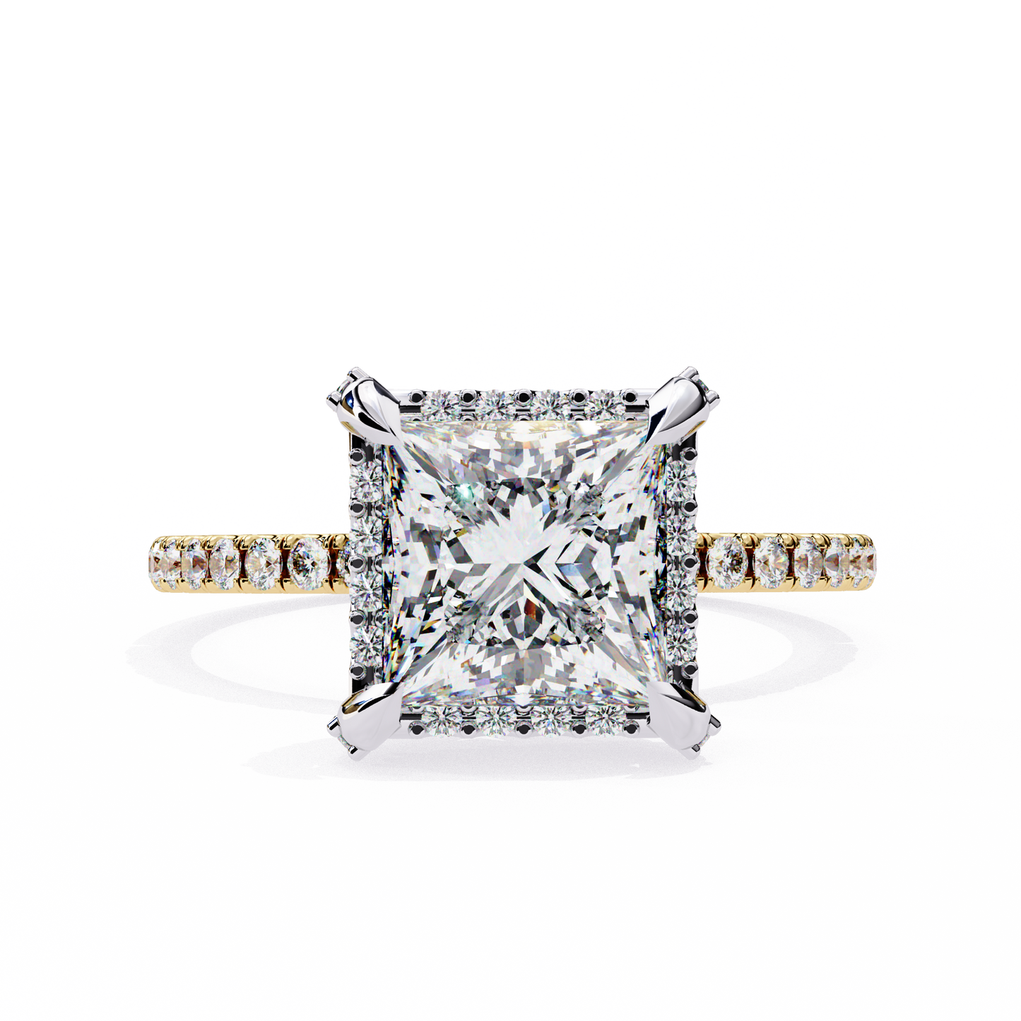 majestic halo lab grown diamond ring