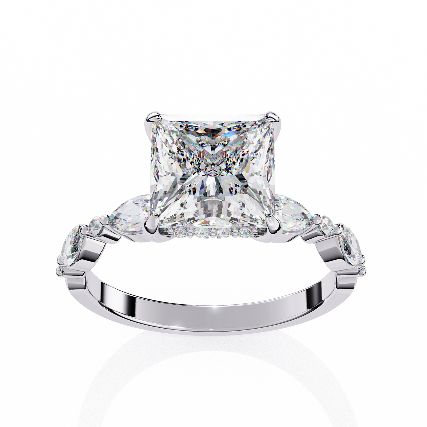 princess t grace lab grown diamond ring