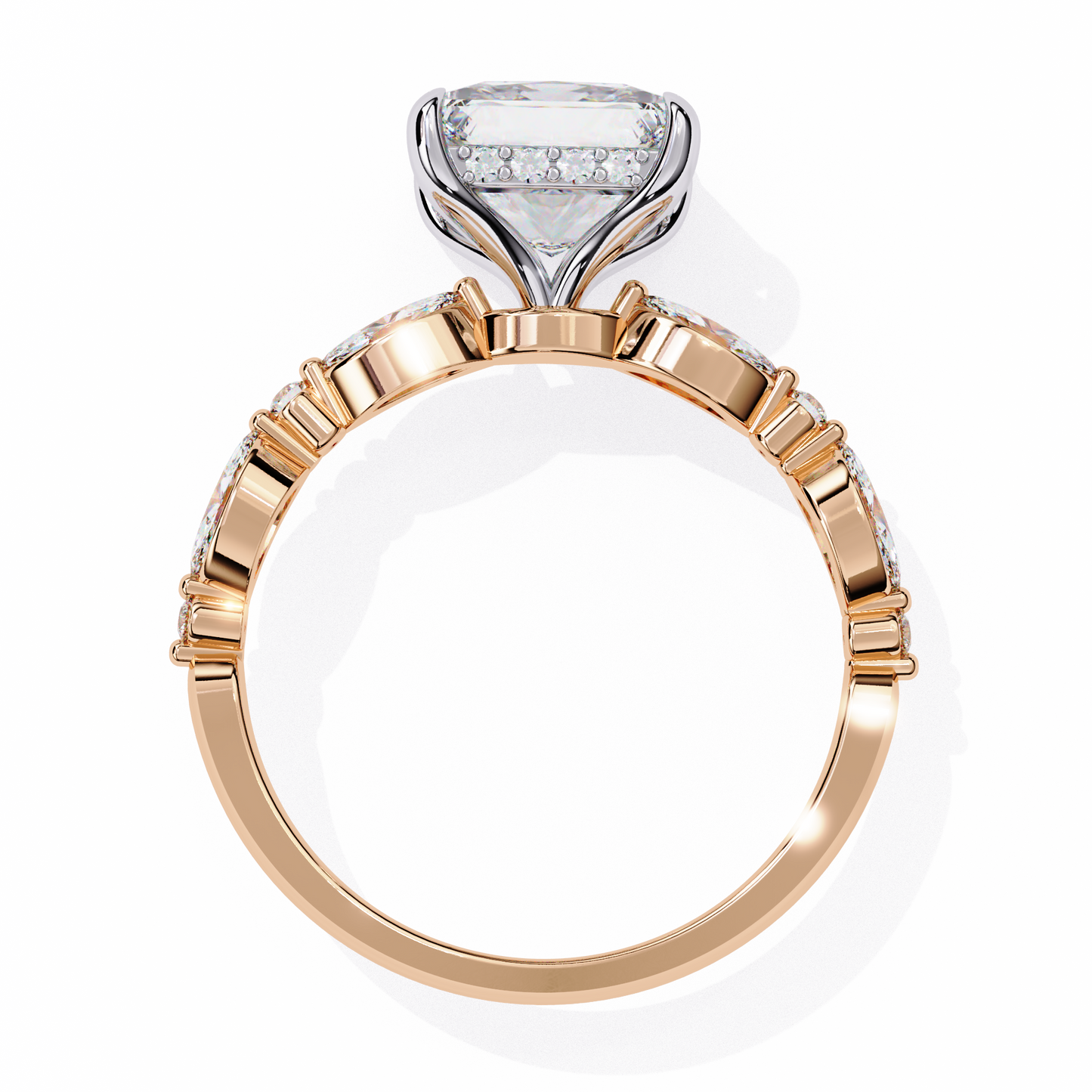 princess t grace lab grown diamond ring