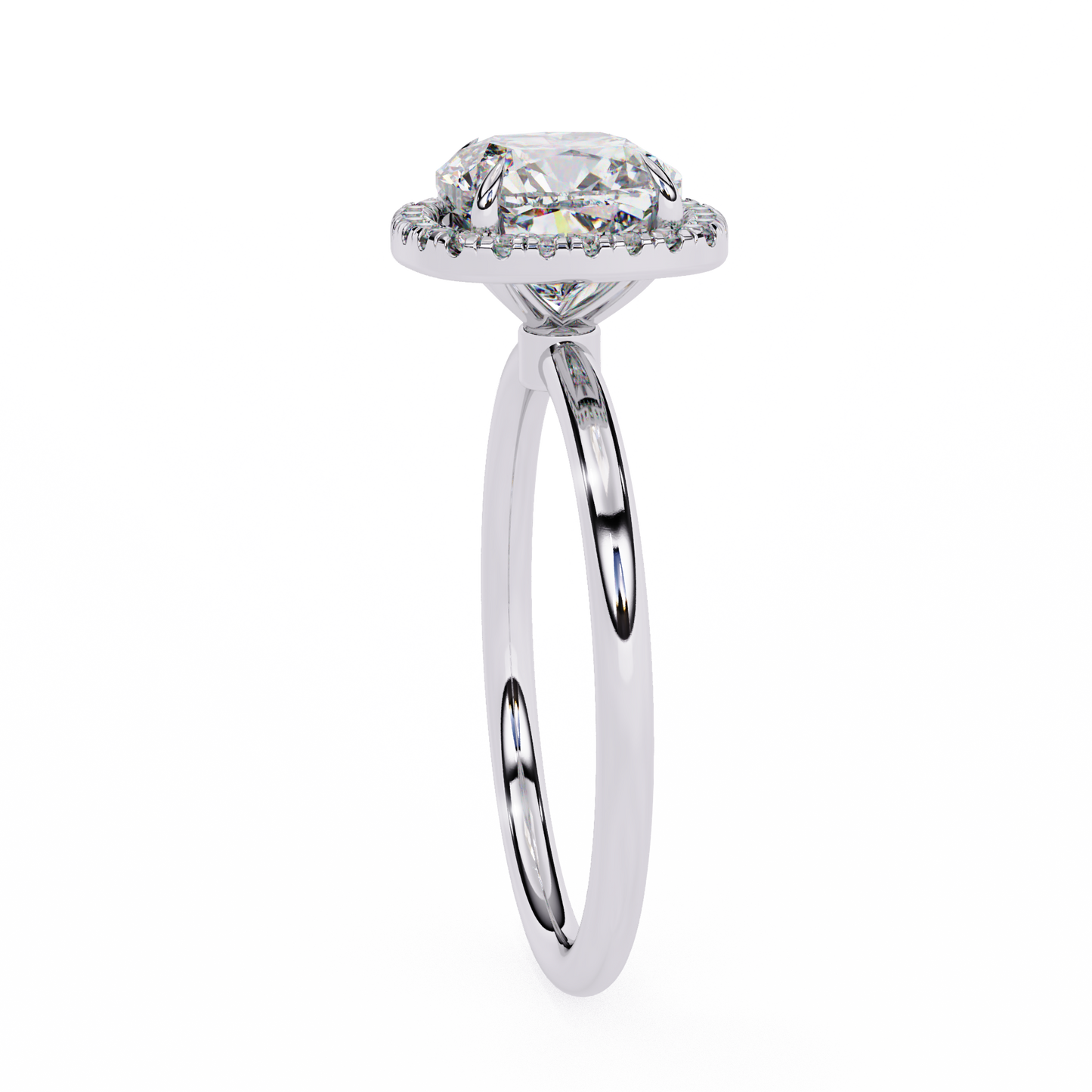 tiara spark cushion lab grown diamond ring