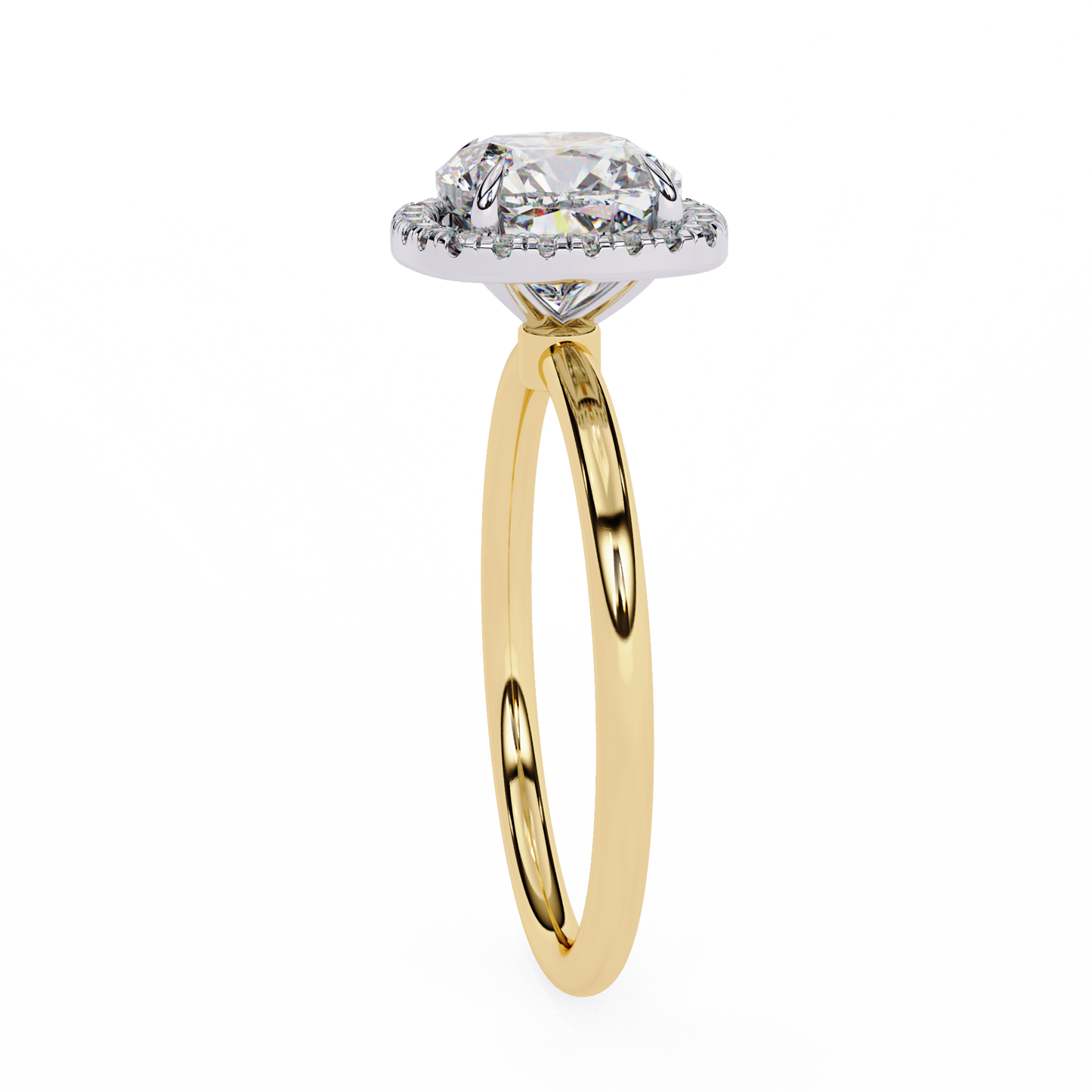 tiara spark cushion lab grown diamond ring