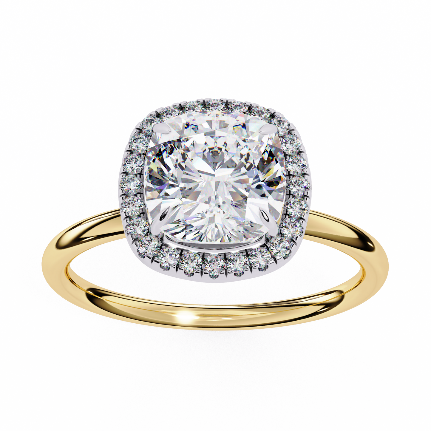 tiara spark cushion lab grown diamond ring