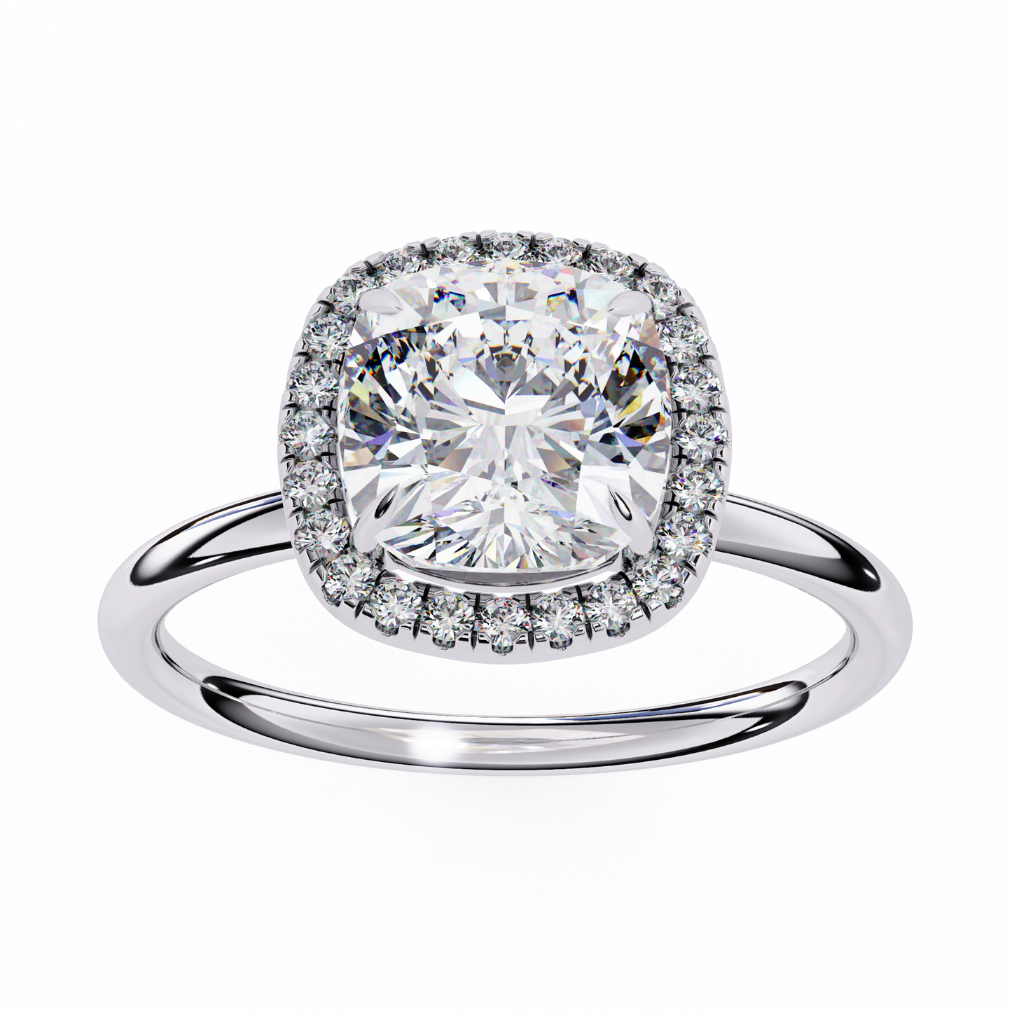 tiara spark cushion lab grown diamond ring