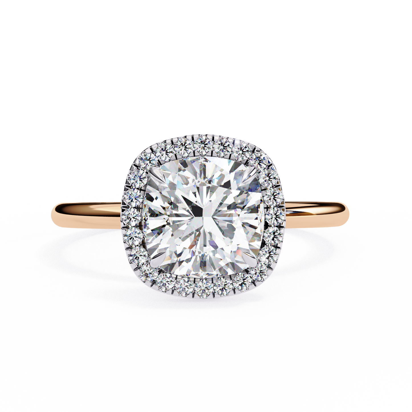 tiara spark cushion lab grown diamond ring