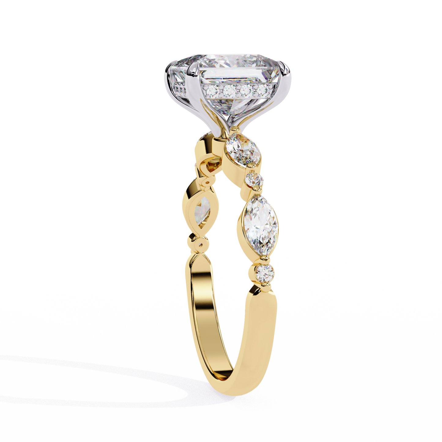 princess t grace lab grown diamond ring
