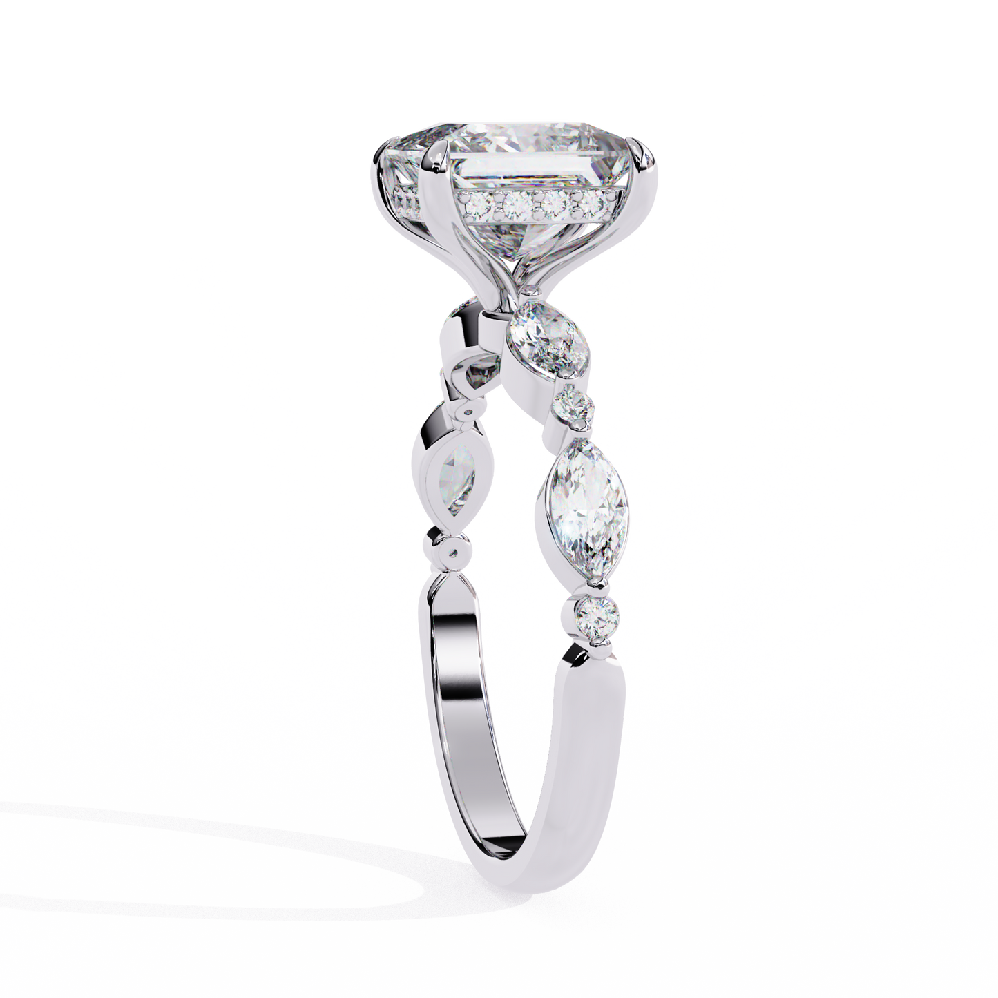 princess t grace lab grown diamond ring