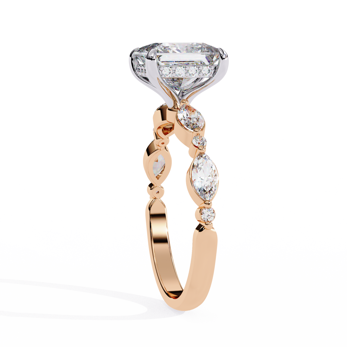 princess t grace lab grown diamond ring