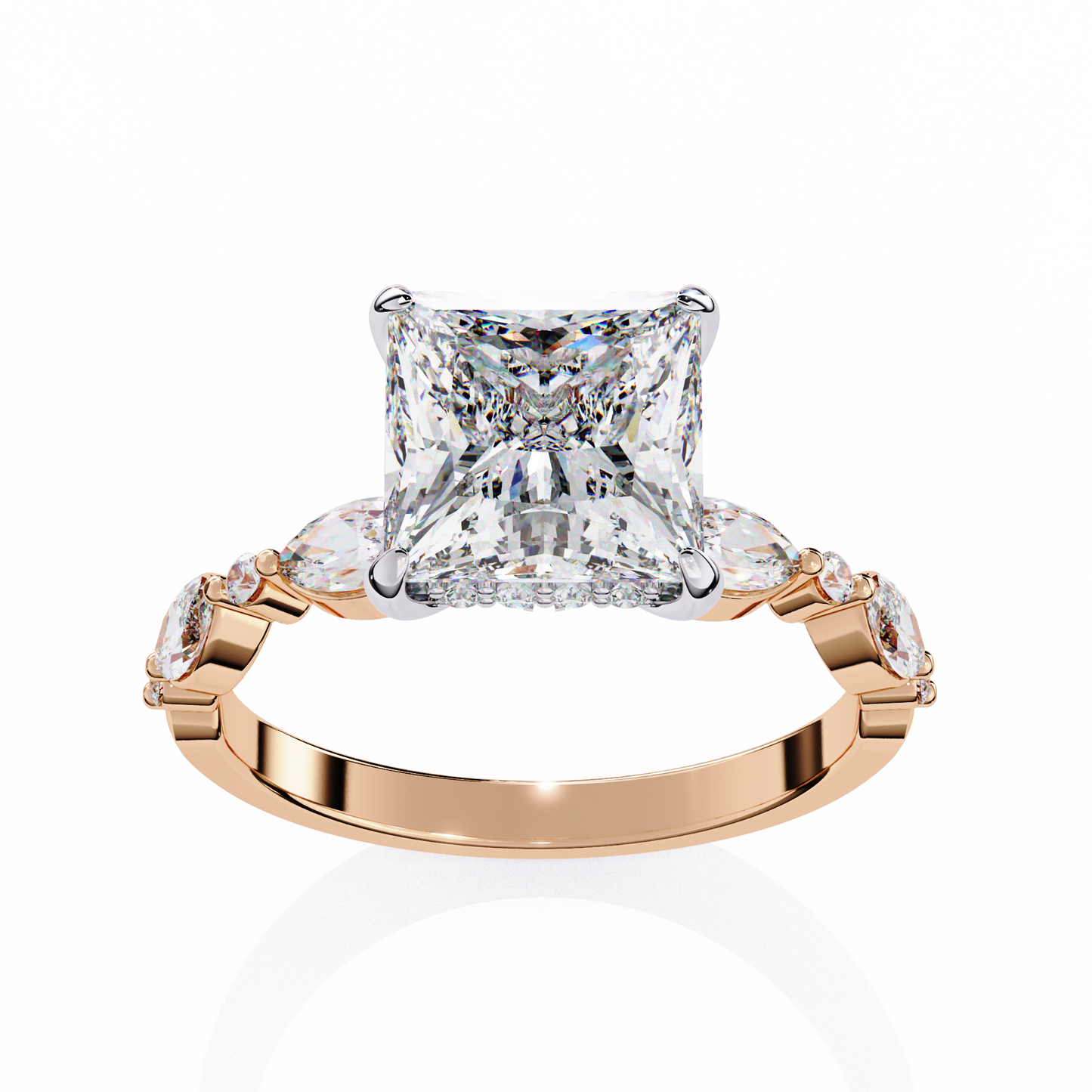 princess t grace lab grown diamond ring