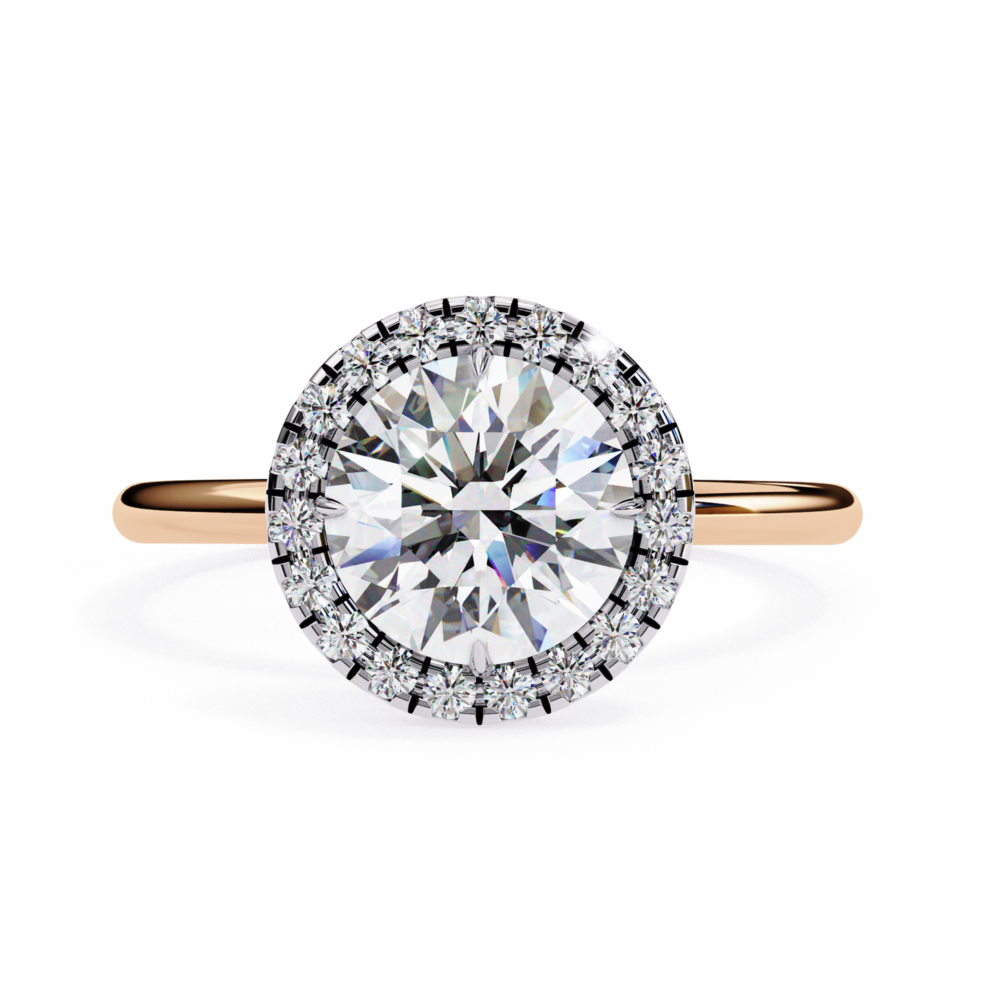 lumina lab grown diamond halo ring