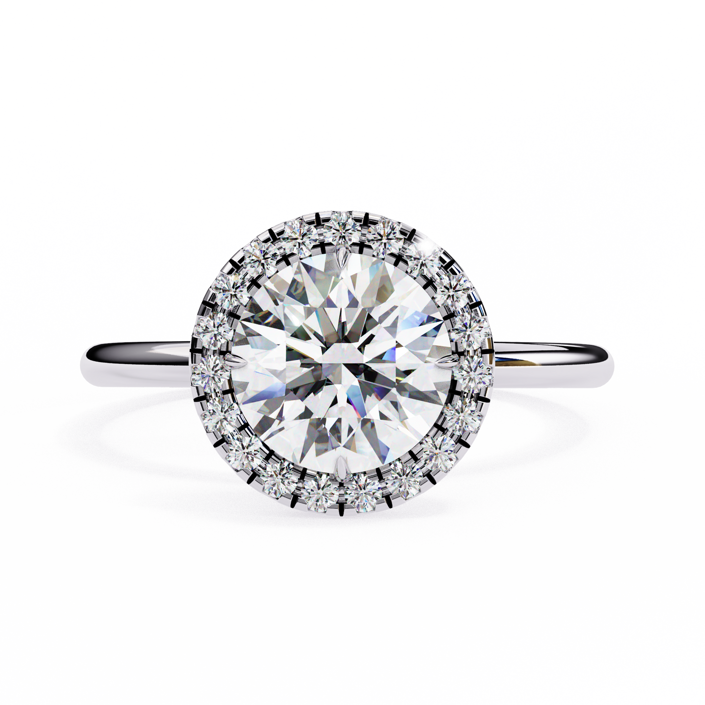 lumina lab grown diamond halo ring