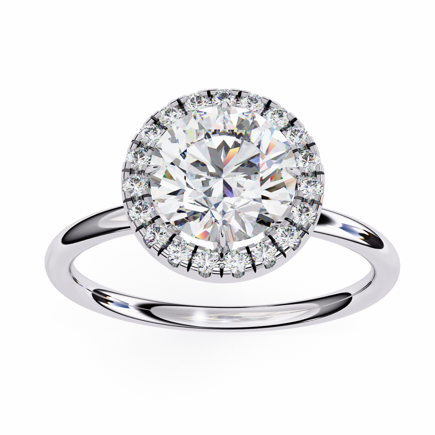 lumina lab grown diamond halo ring