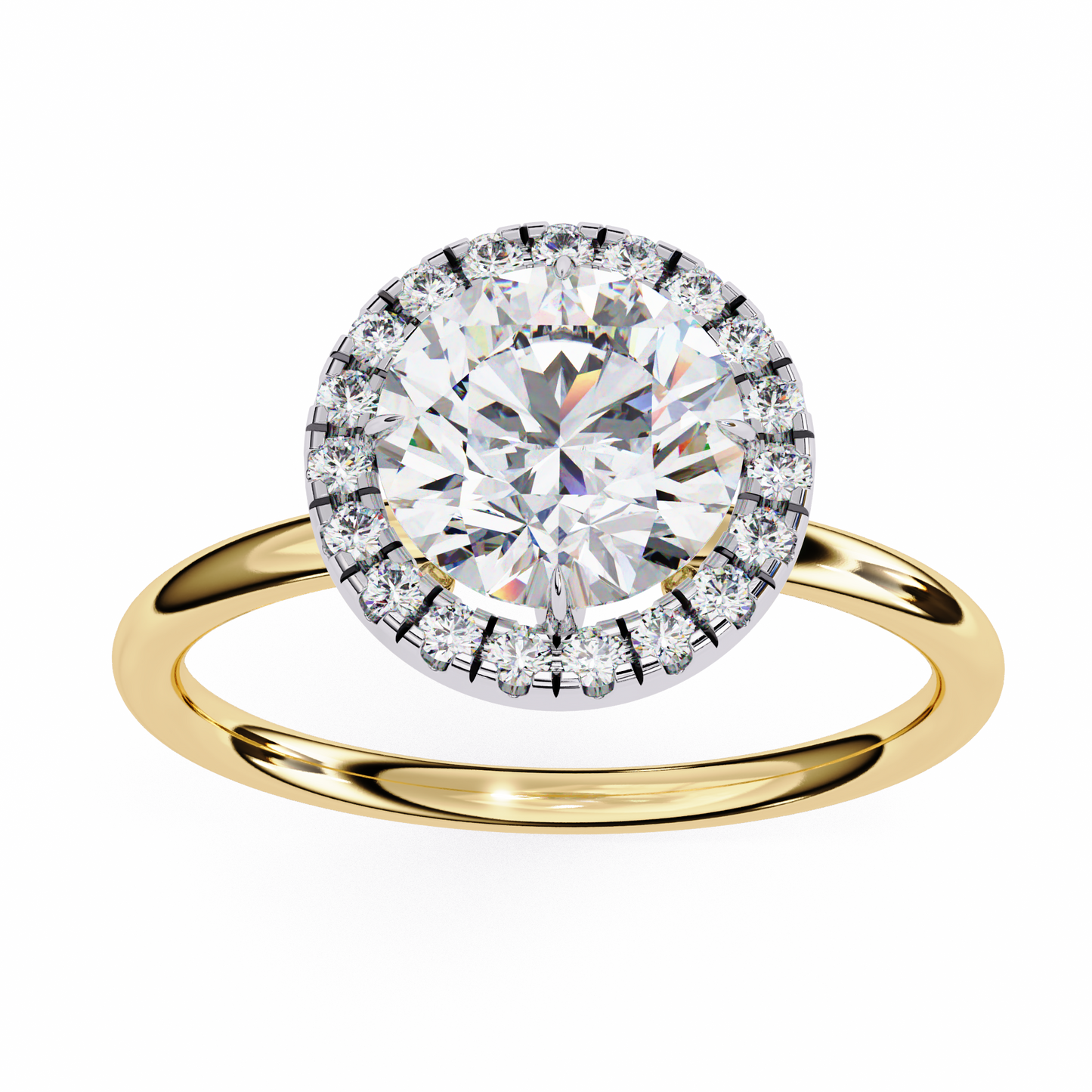 lumina lab grown diamond halo ring