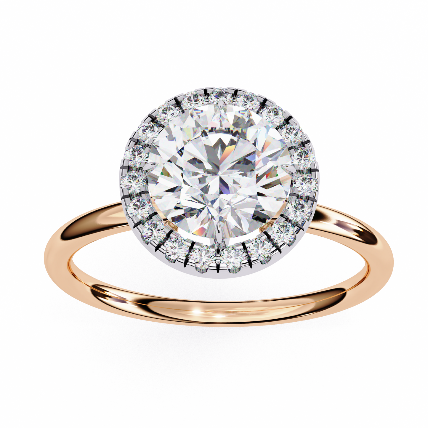lumina lab grown diamond halo ring