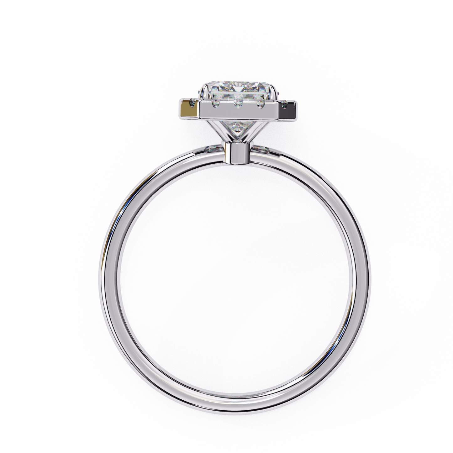 radiance radiant cut lab grown diamond halo ring