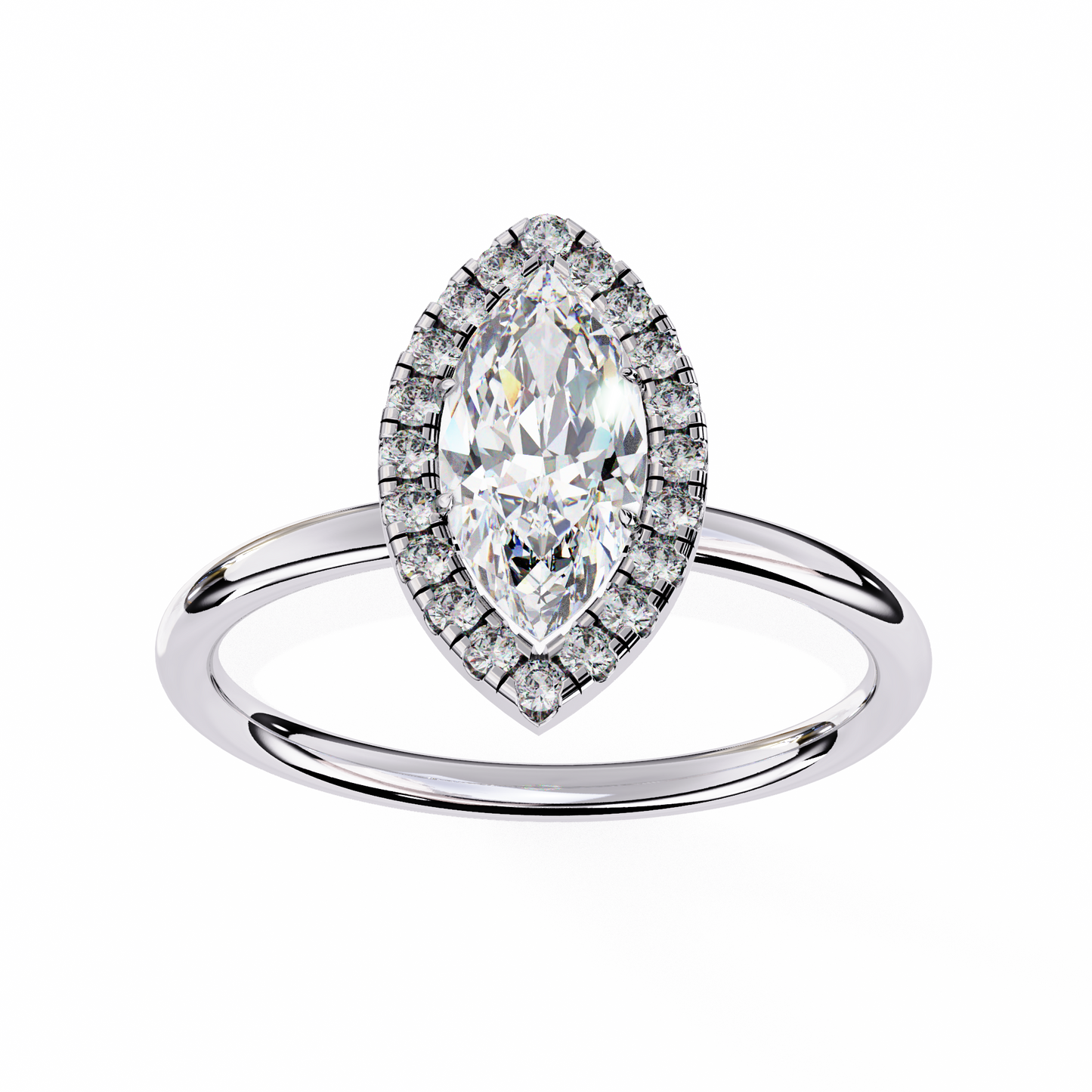 lumina marquise lab grown diamond halo ring
