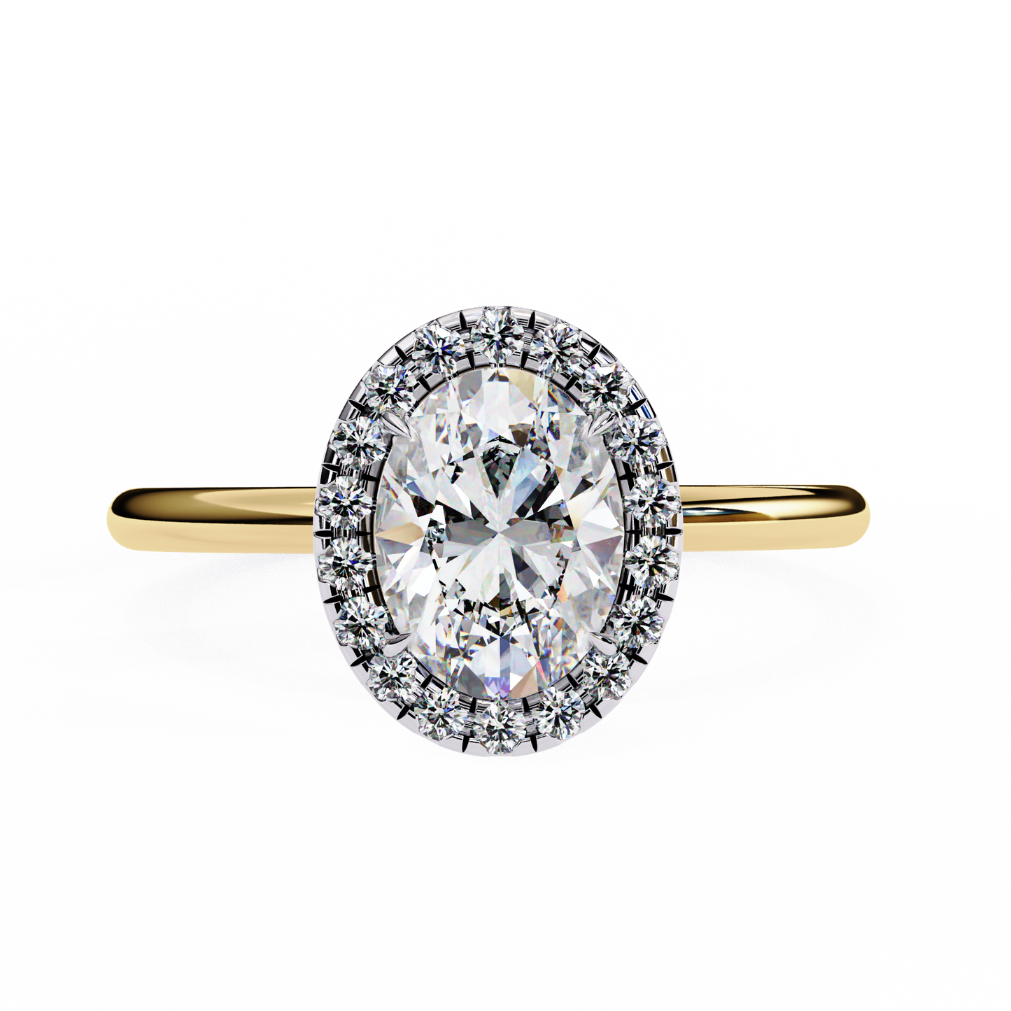 eclipse pavé lab grown diamond ring