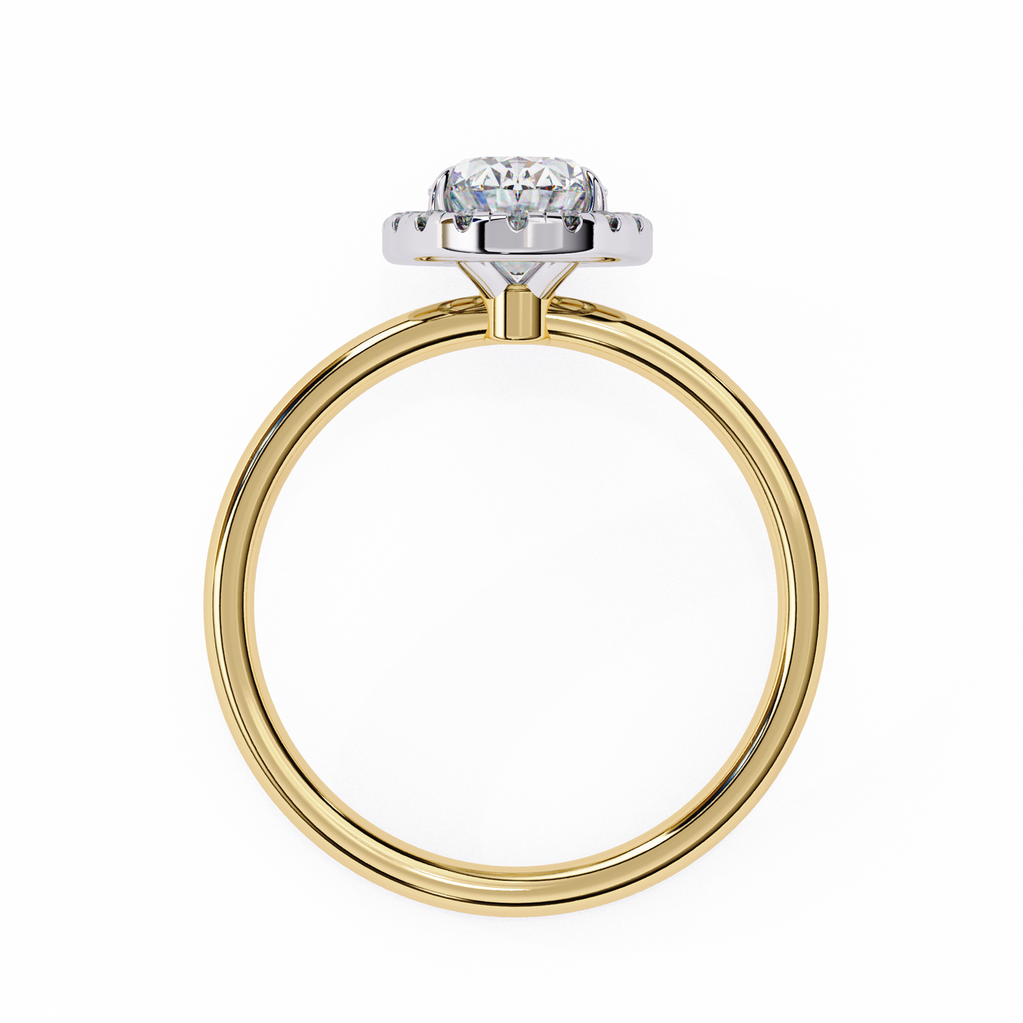 eclipse pavé lab grown diamond ring