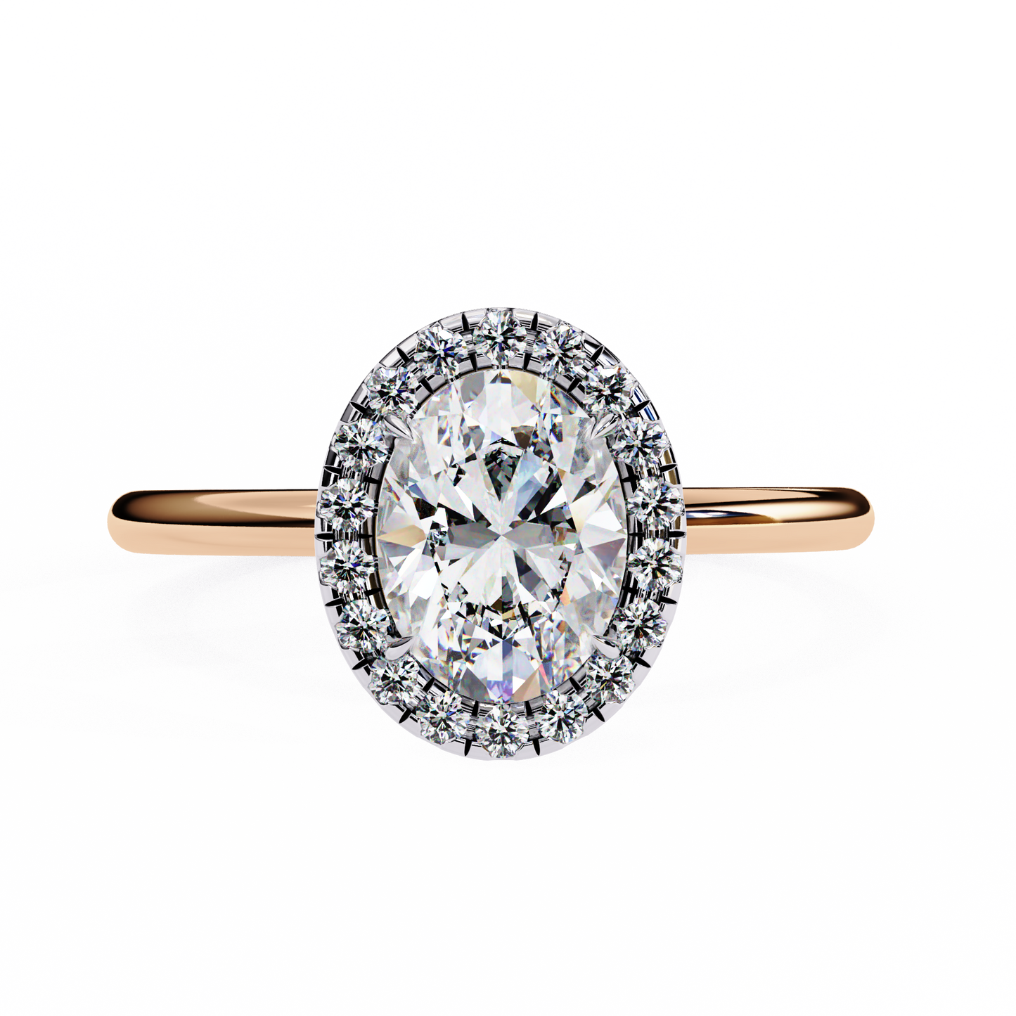 eclipse pavé lab grown diamond ring