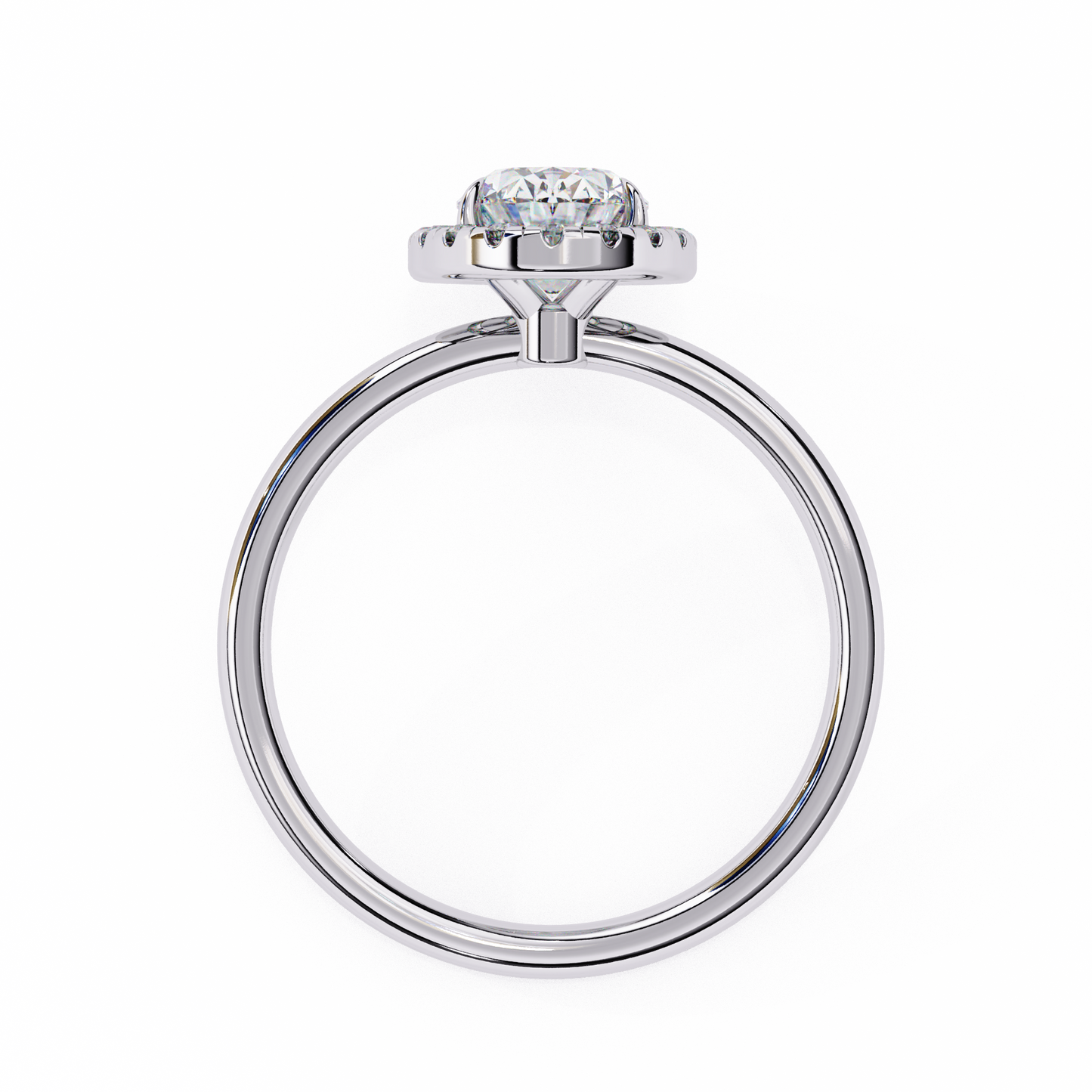 eclipse pavé lab grown diamond ring