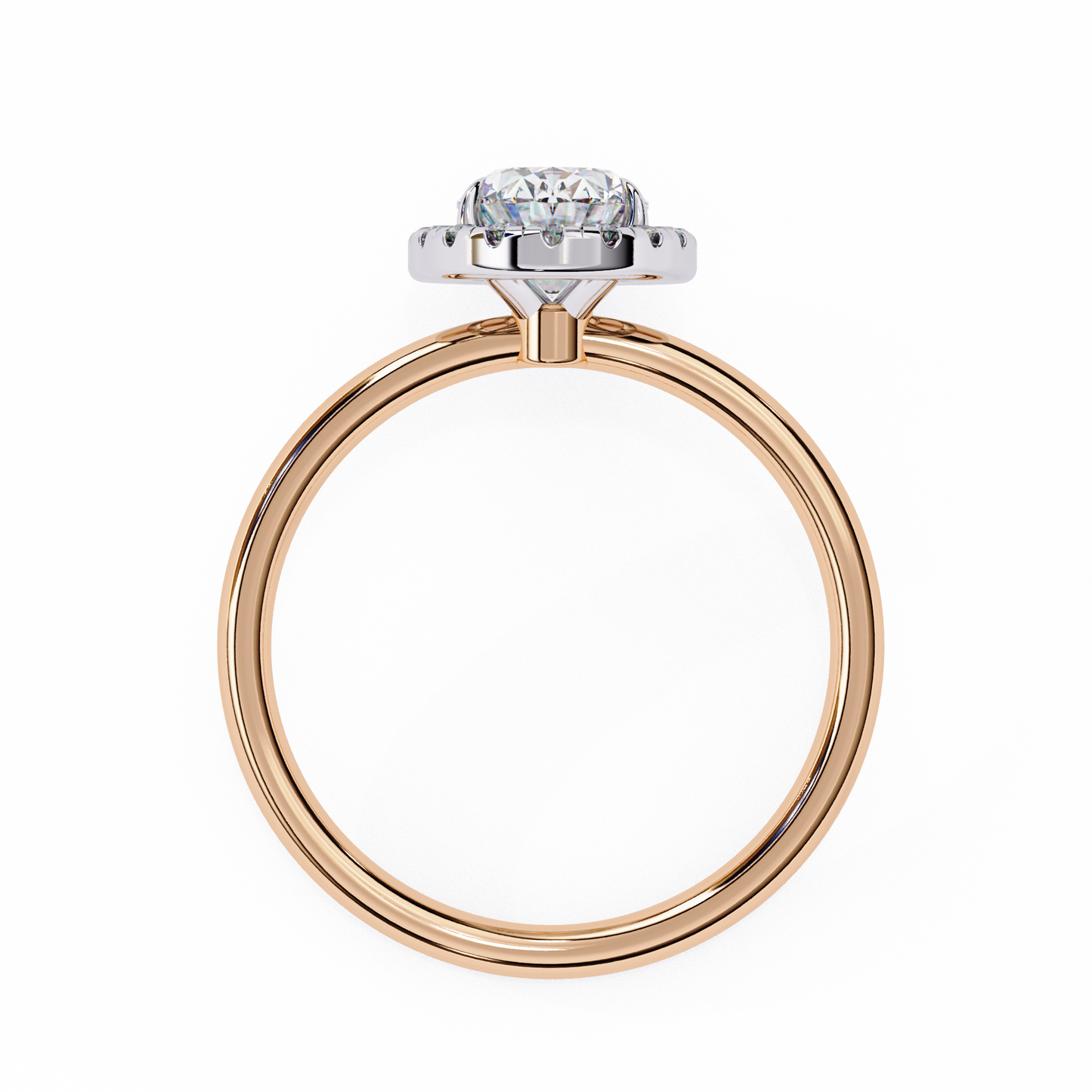 eclipse pavé lab grown diamond ring