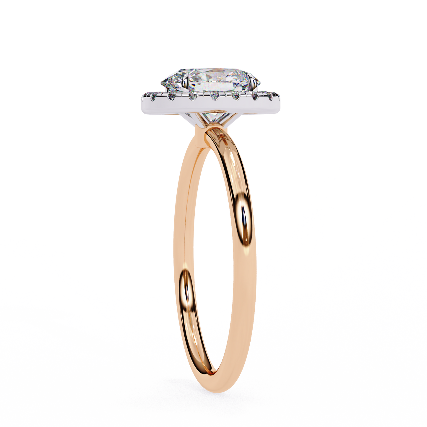 eclipse pavé lab grown diamond ring