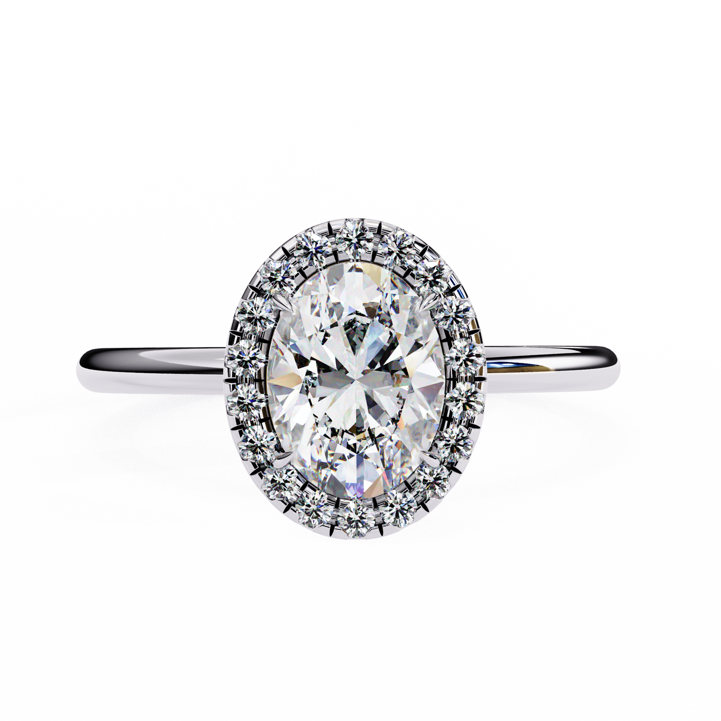 eclipse pavé lab grown diamond ring