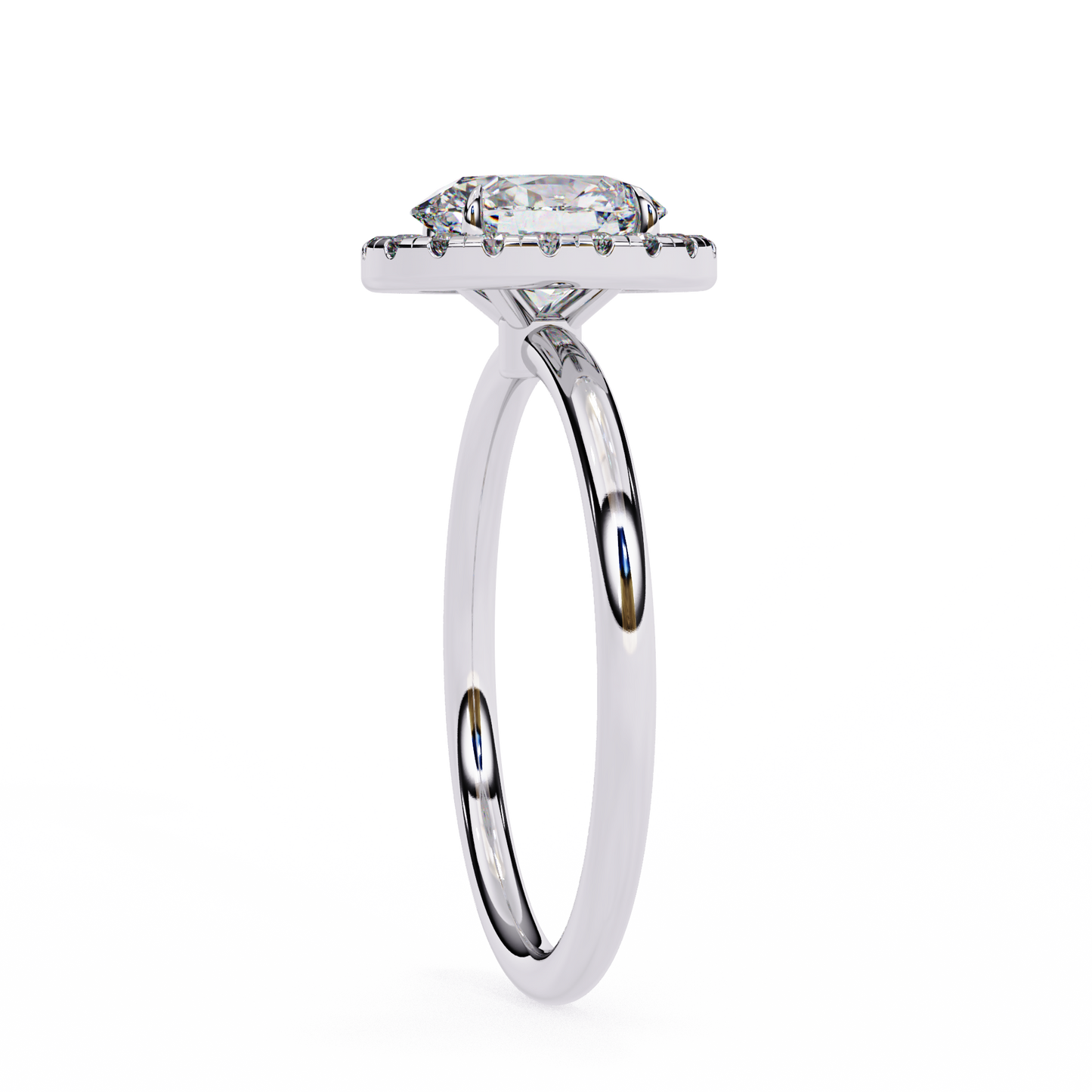 eclipse pavé lab grown diamond ring