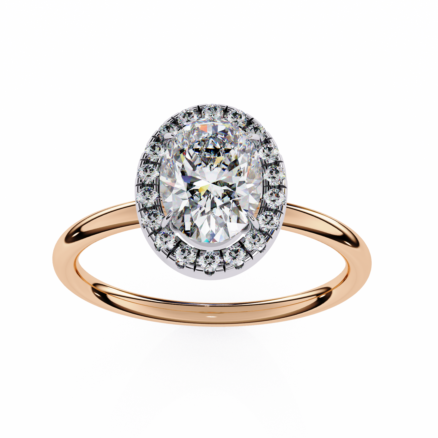 eclipse pavé lab grown diamond ring
