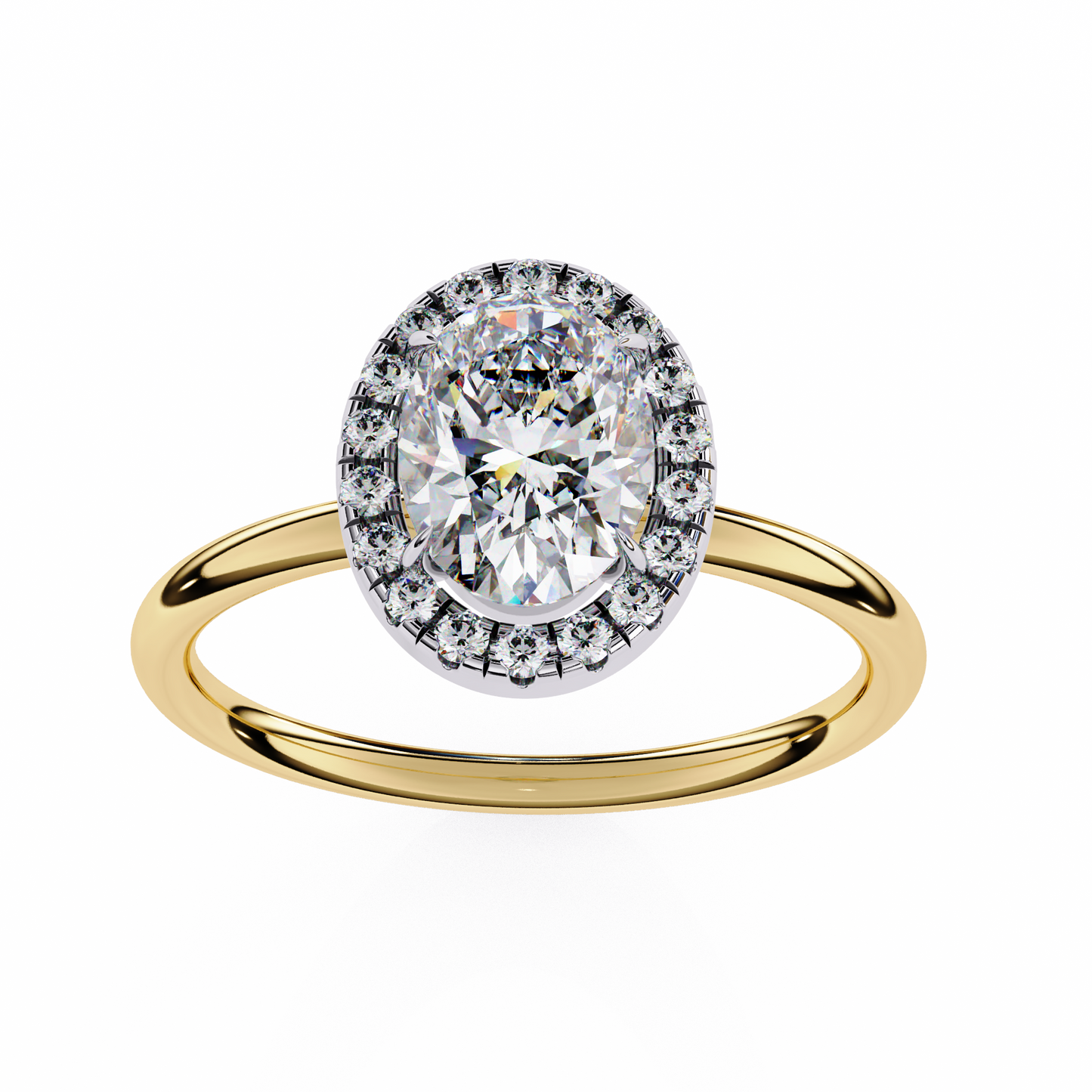 eclipse pavé lab grown diamond ring