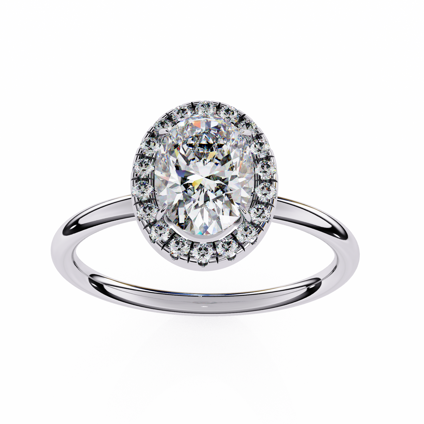 eclipse pavé lab grown diamond ring