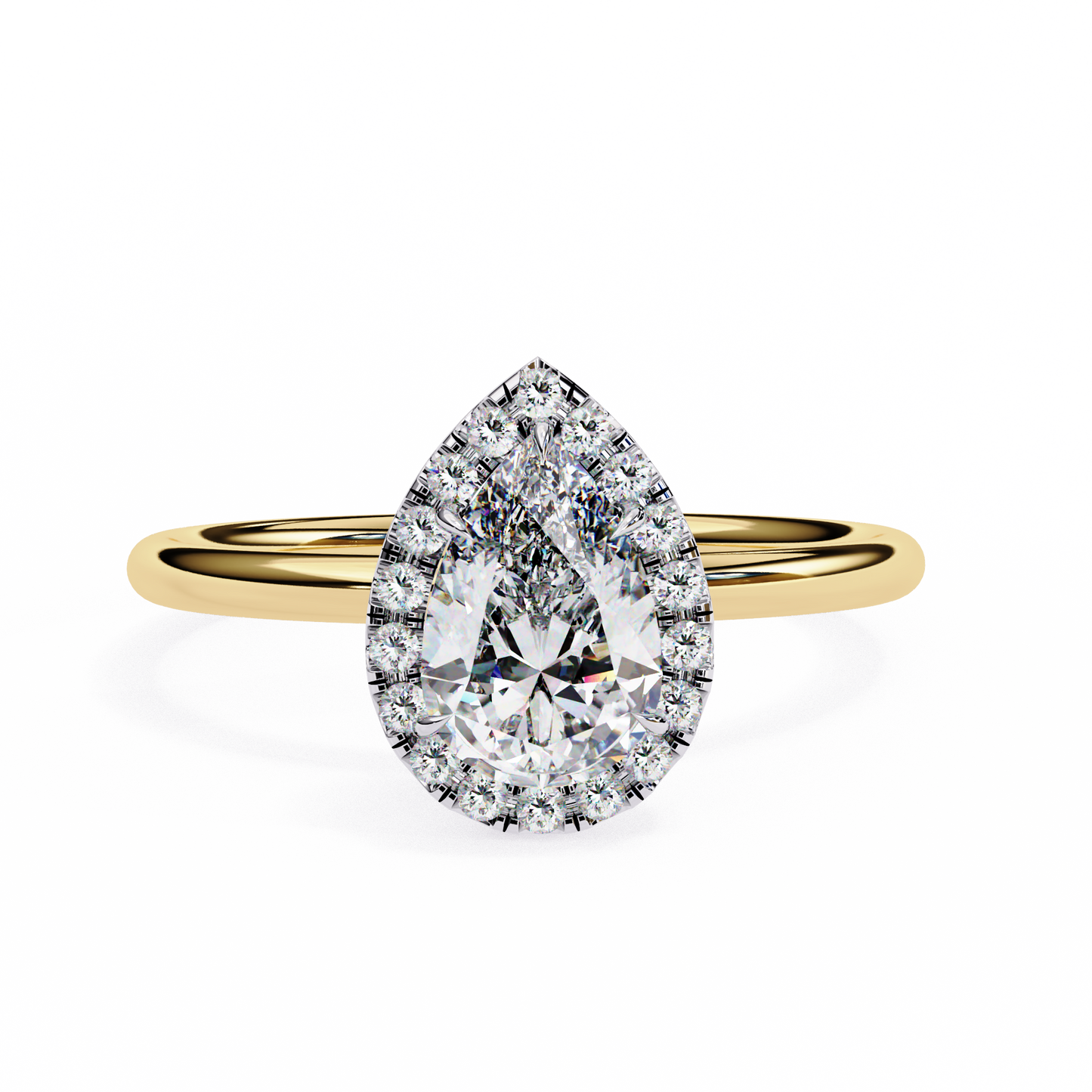 auralia pear lab grown diamond ring