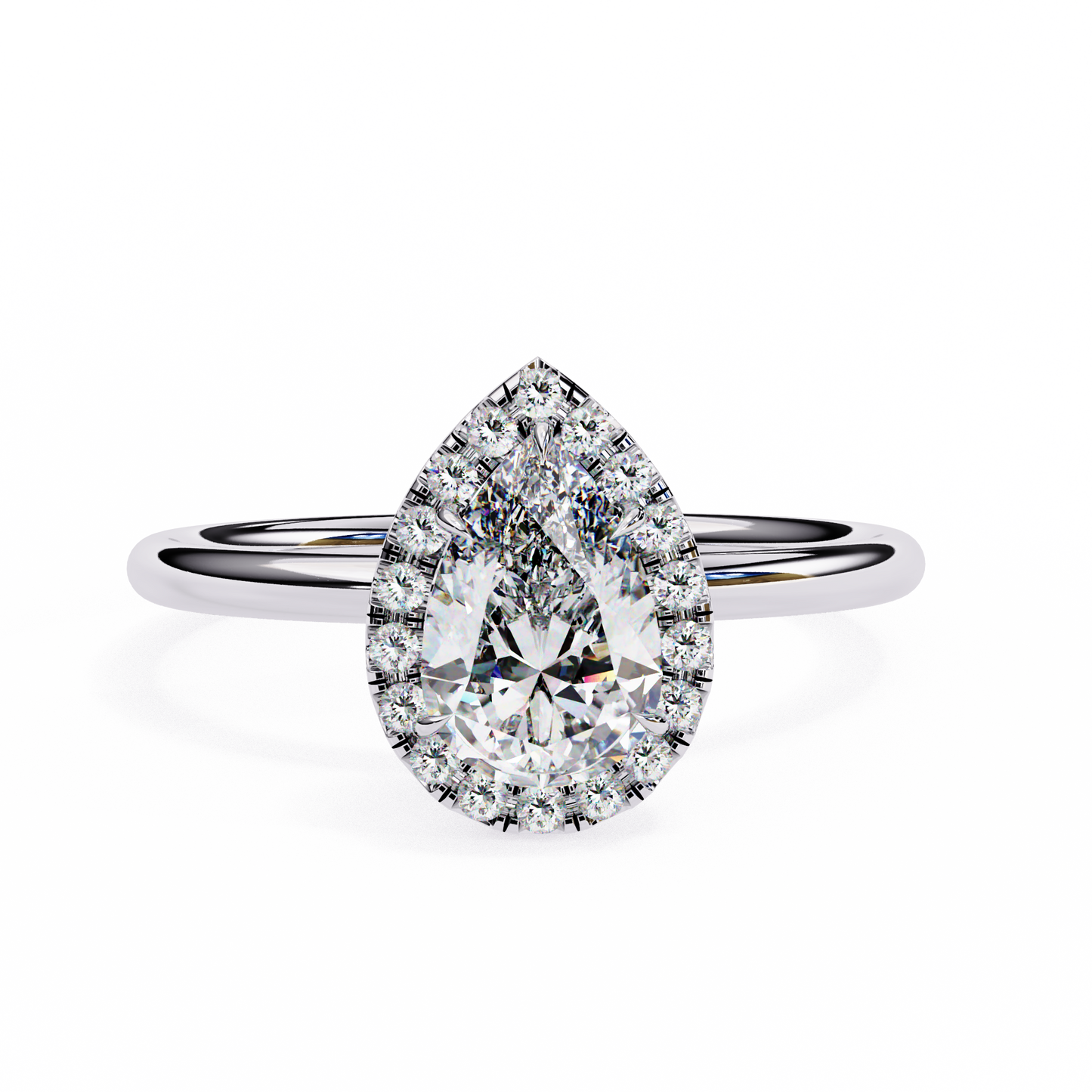 auralia pear lab grown diamond ring