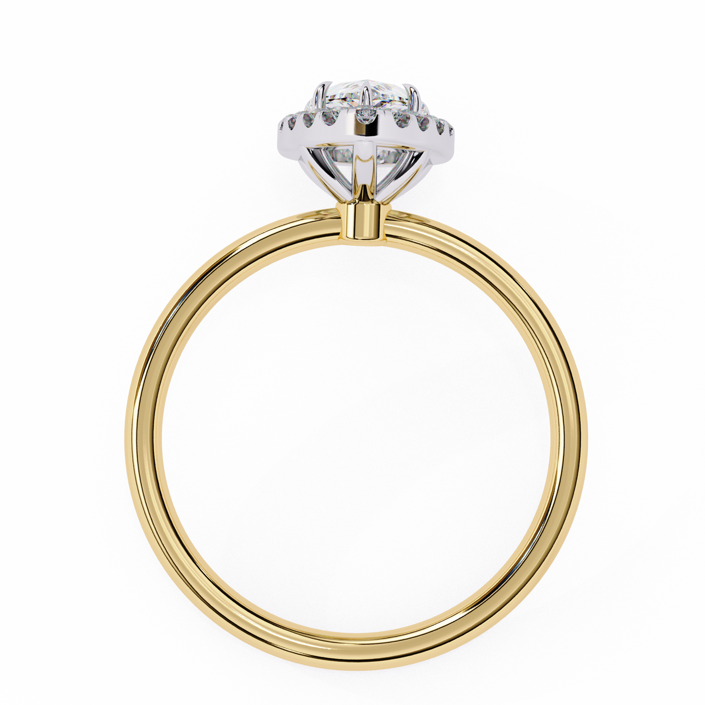 auralia pear lab grown diamond ring