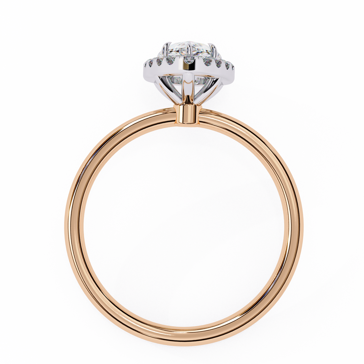 auralia pear lab grown diamond ring