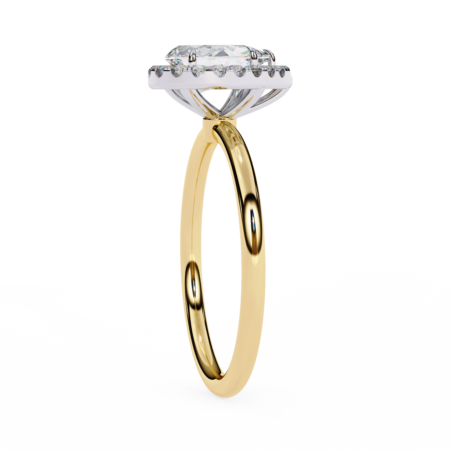 auralia pear lab grown diamond ring