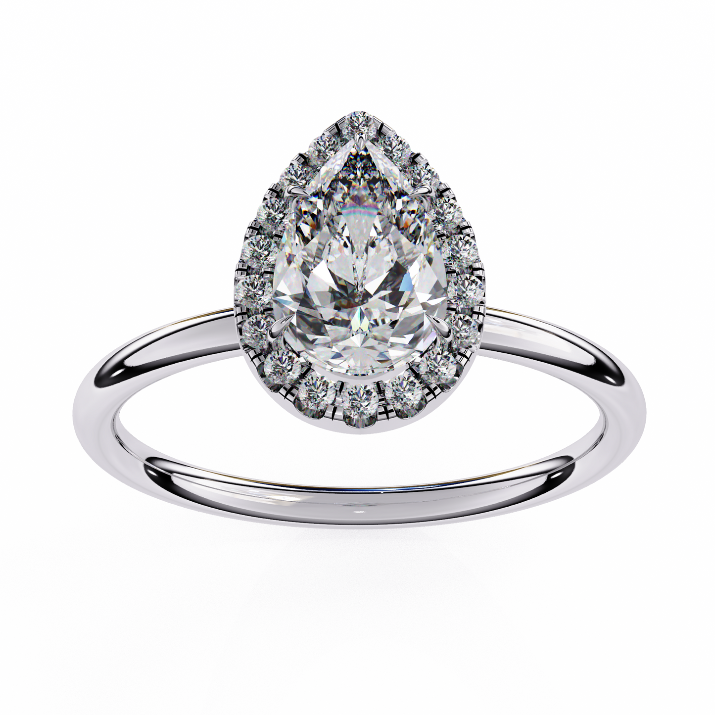 auralia pear lab grown diamond ring