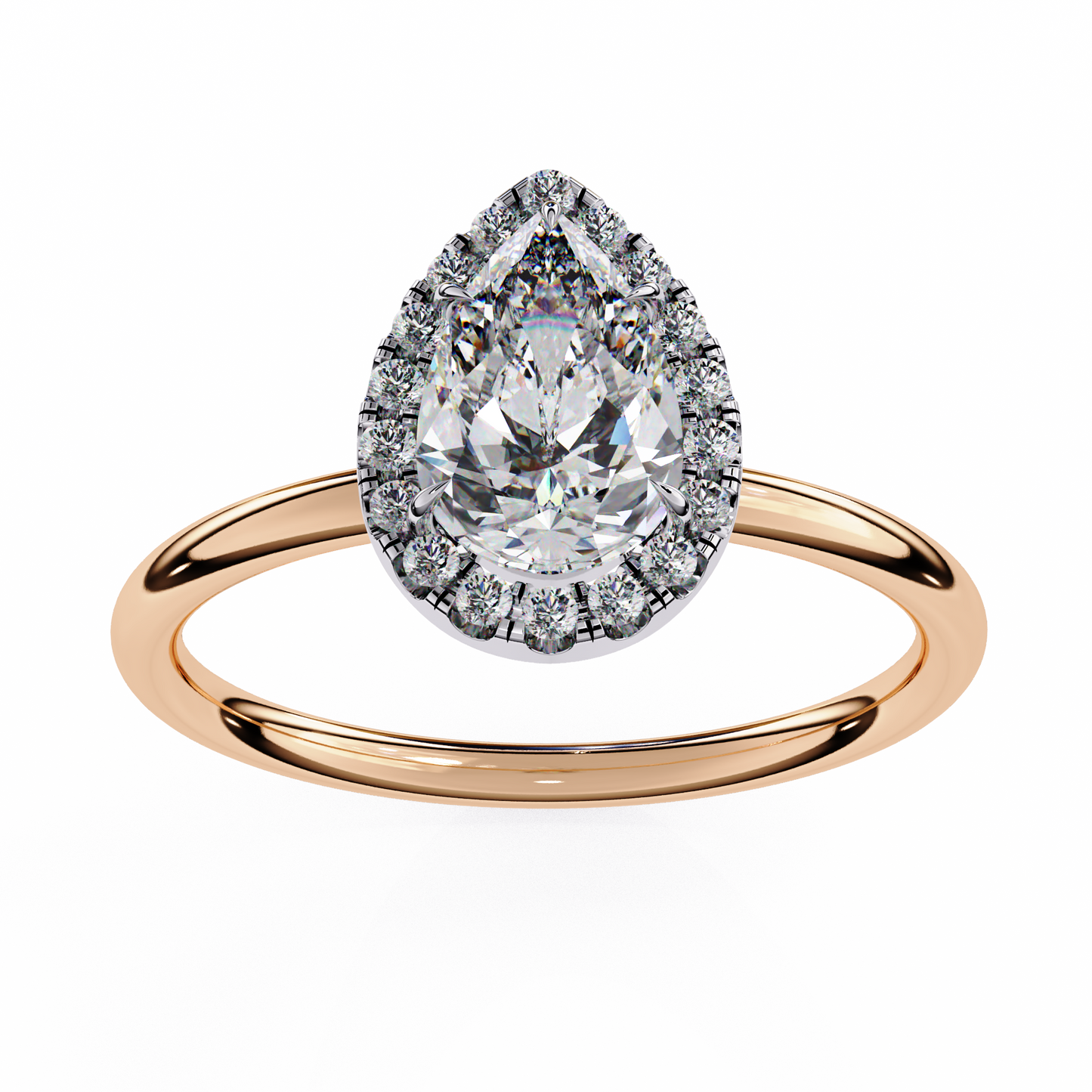 auralia pear lab grown diamond ring