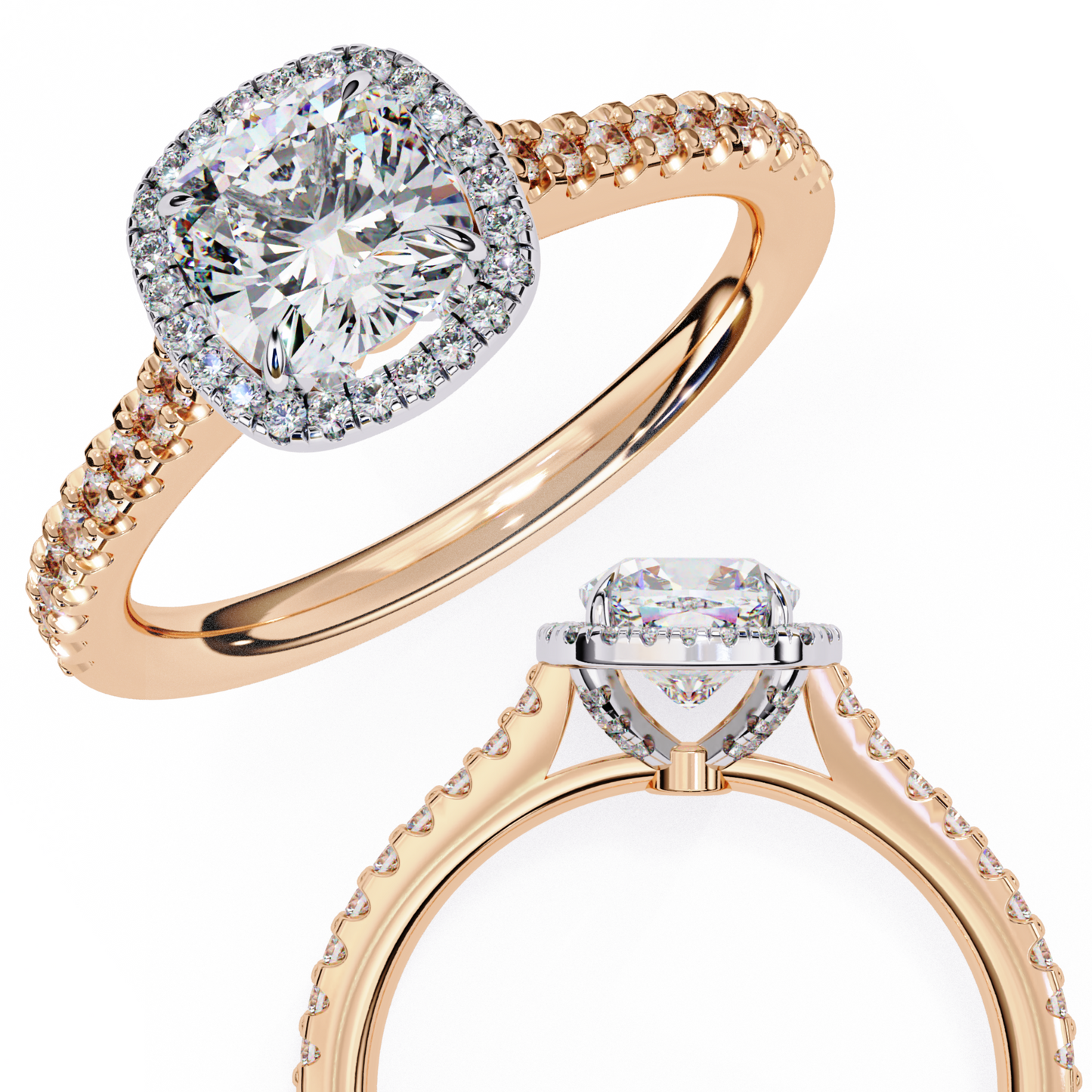 crown jewel lab grown diamond ring