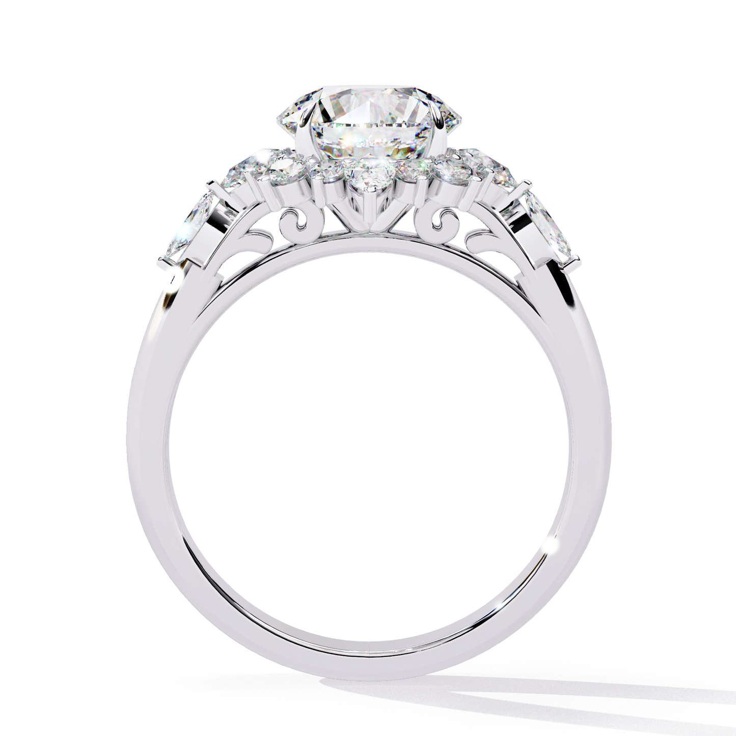 majestic empress lab grown diamond ring