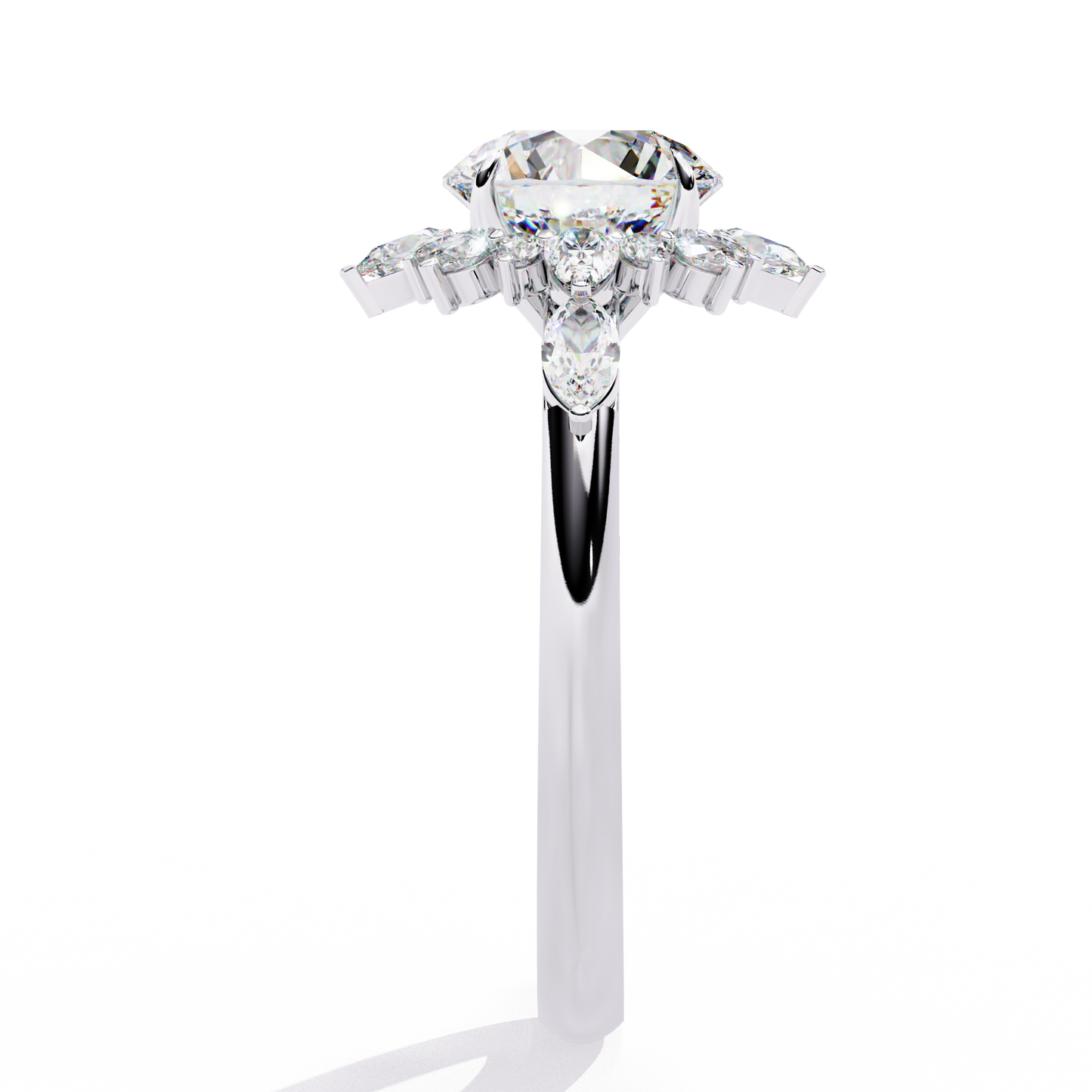 majestic empress lab grown diamond ring