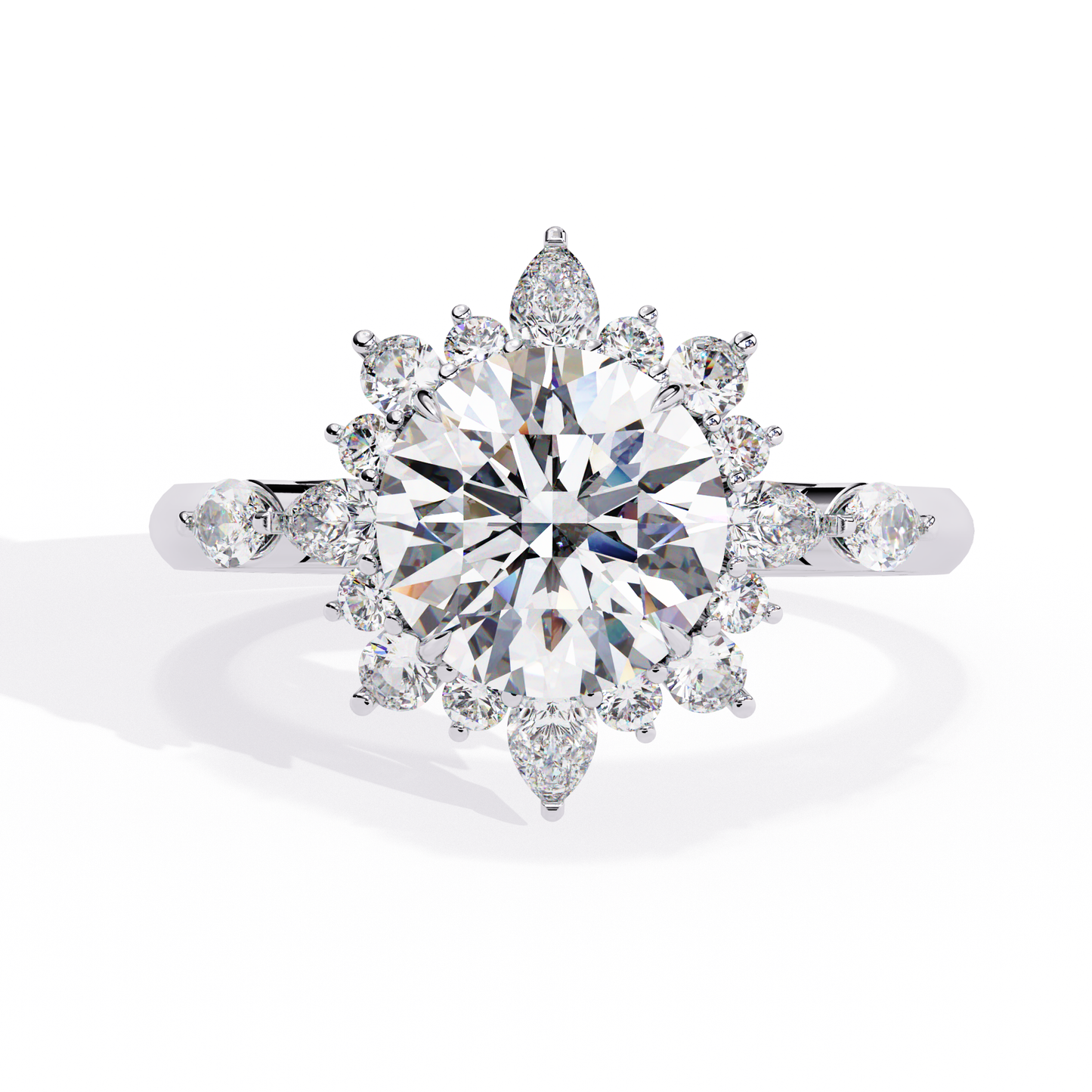 majestic empress lab grown diamond ring