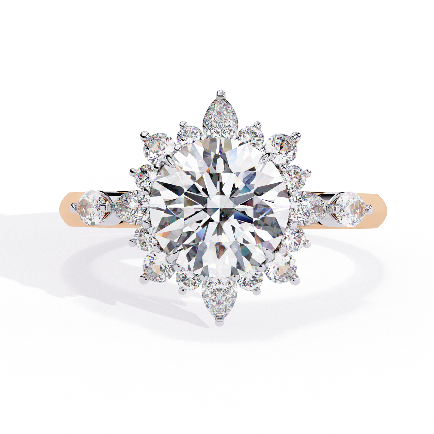 majestic empress lab grown diamond ring