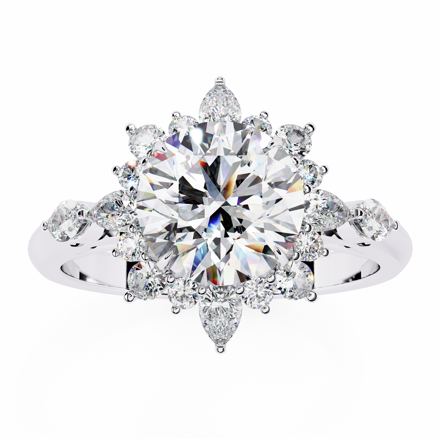 majestic empress lab grown diamond ring