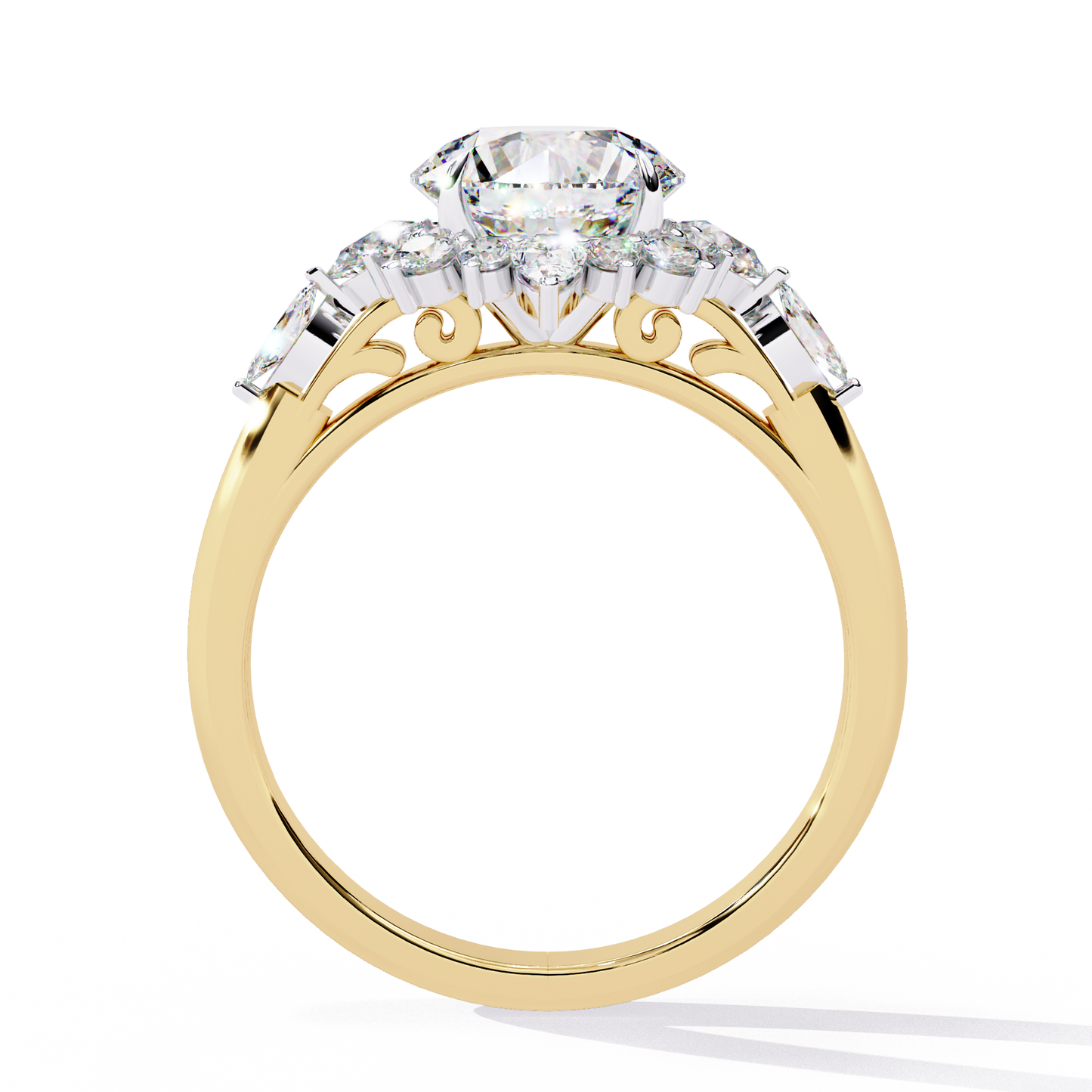 majestic empress lab grown diamond ring