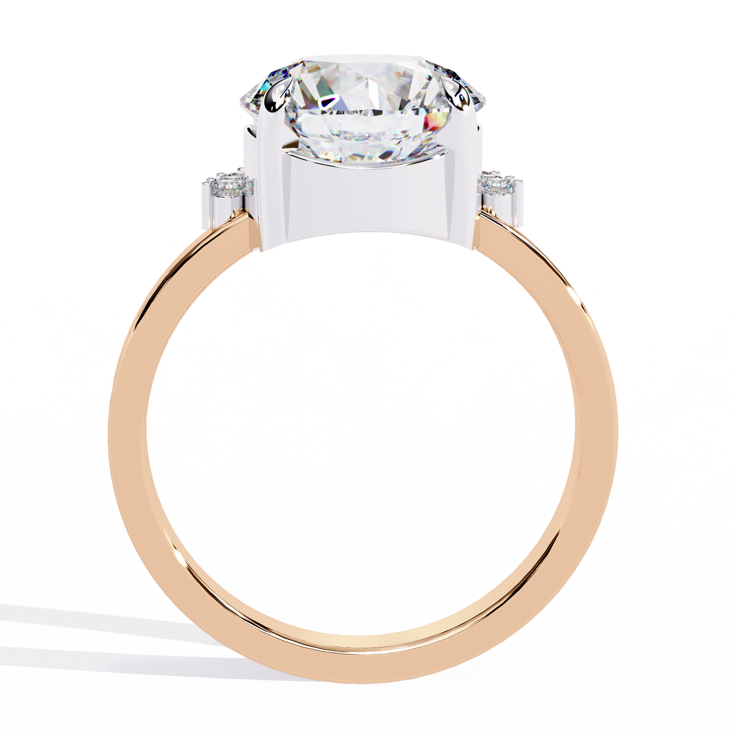 aurora crown lab grown diamond ring