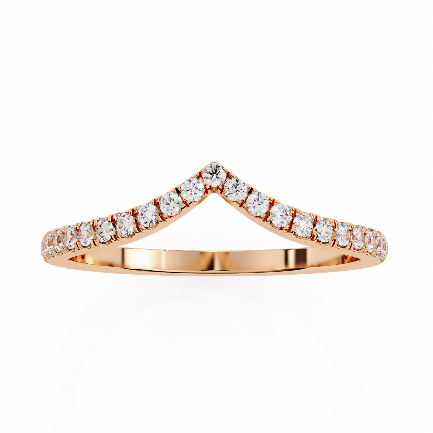 ophira pavé chevron lab diamond band