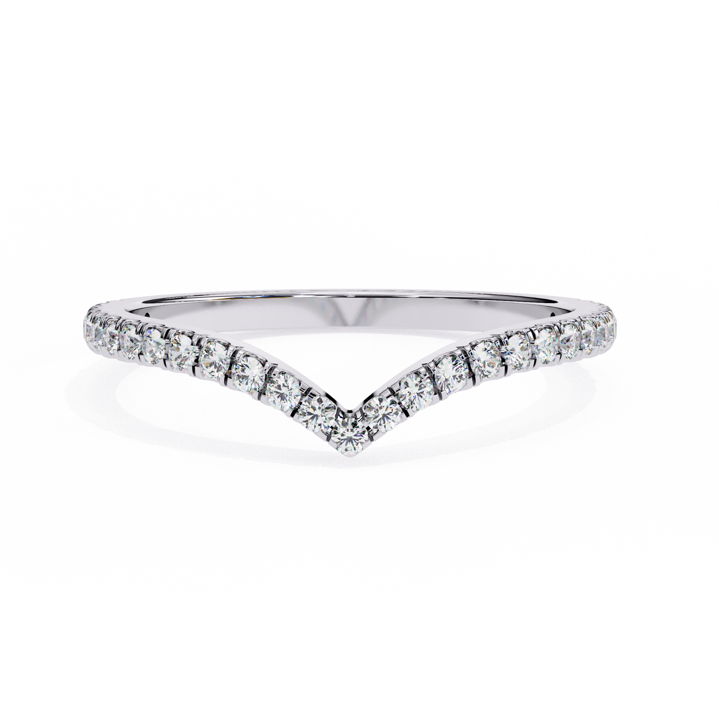 ophira pavé chevron lab diamond band