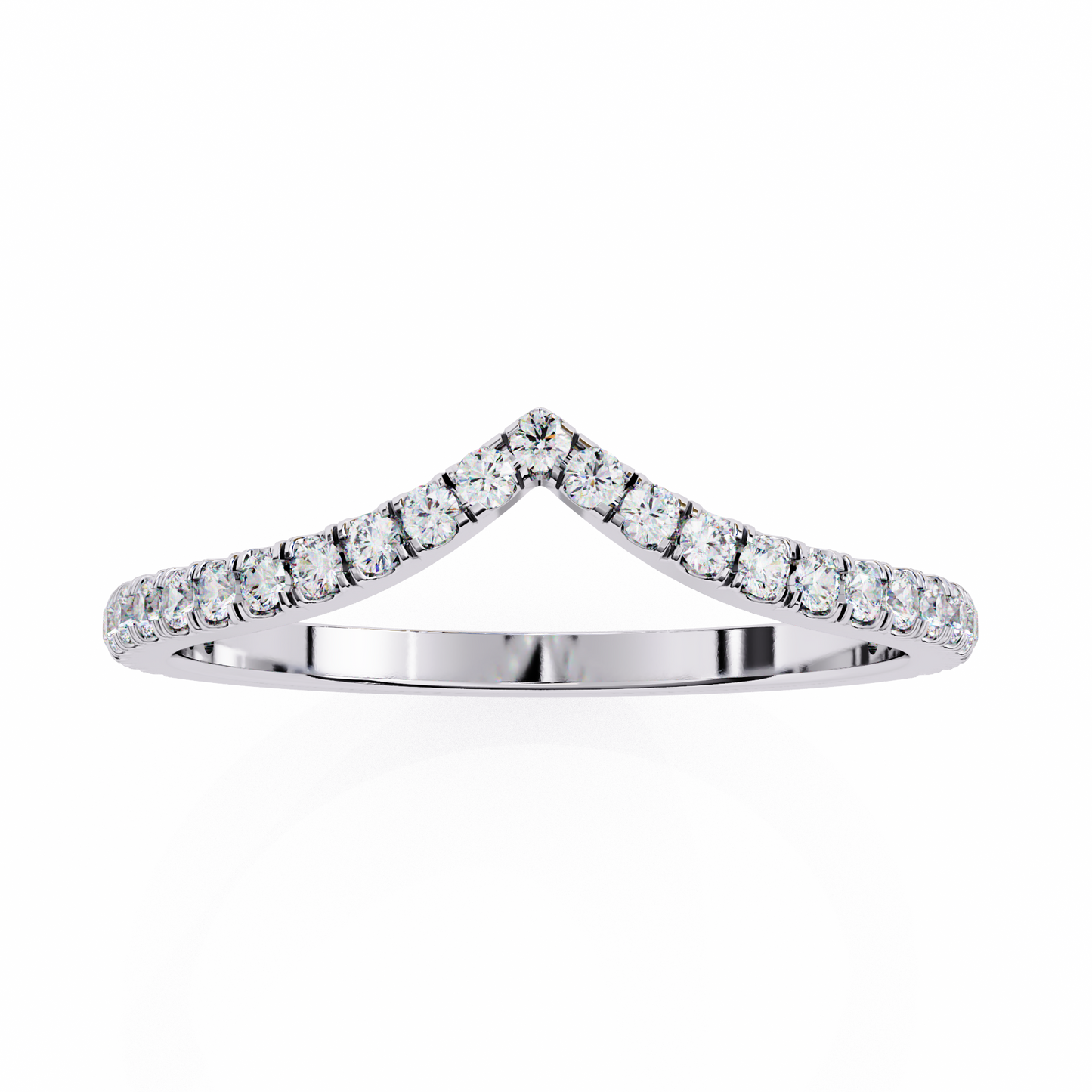 ophira pavé chevron lab diamond band